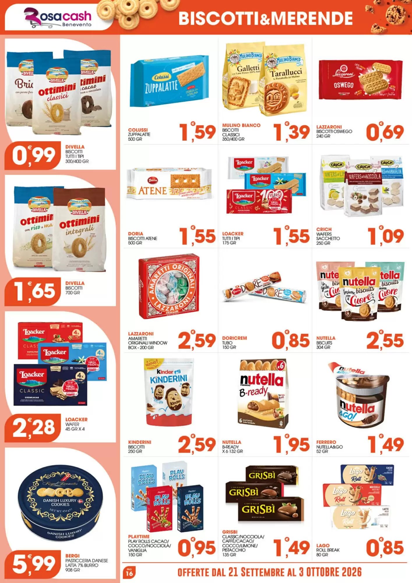 Volantino promozionale Rosa Cash  valide dal 20/09/2026 - Pagina 16.