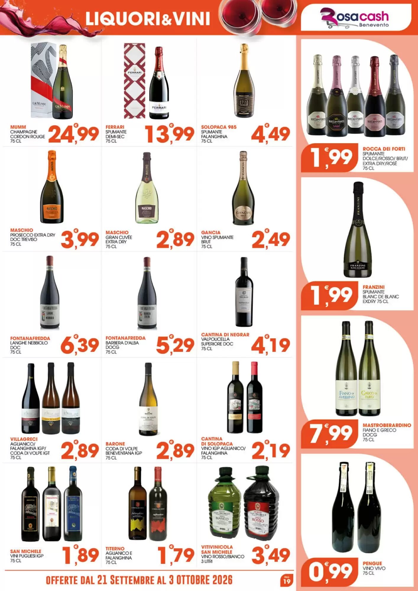 Volantino promozionale Rosa Cash  valide dal 20/09/2026 - Pagina 19.