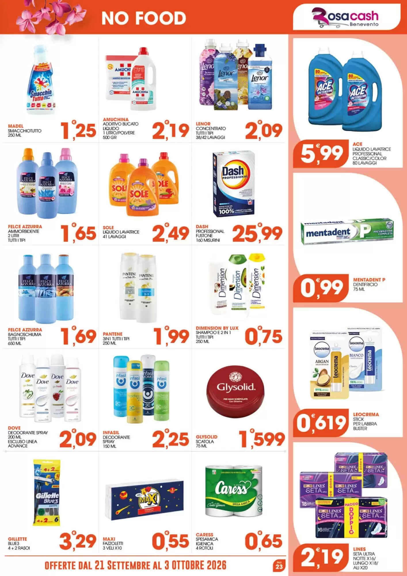 Volantino promozionale Rosa Cash  valide dal 20/09/2026 - Pagina 23.