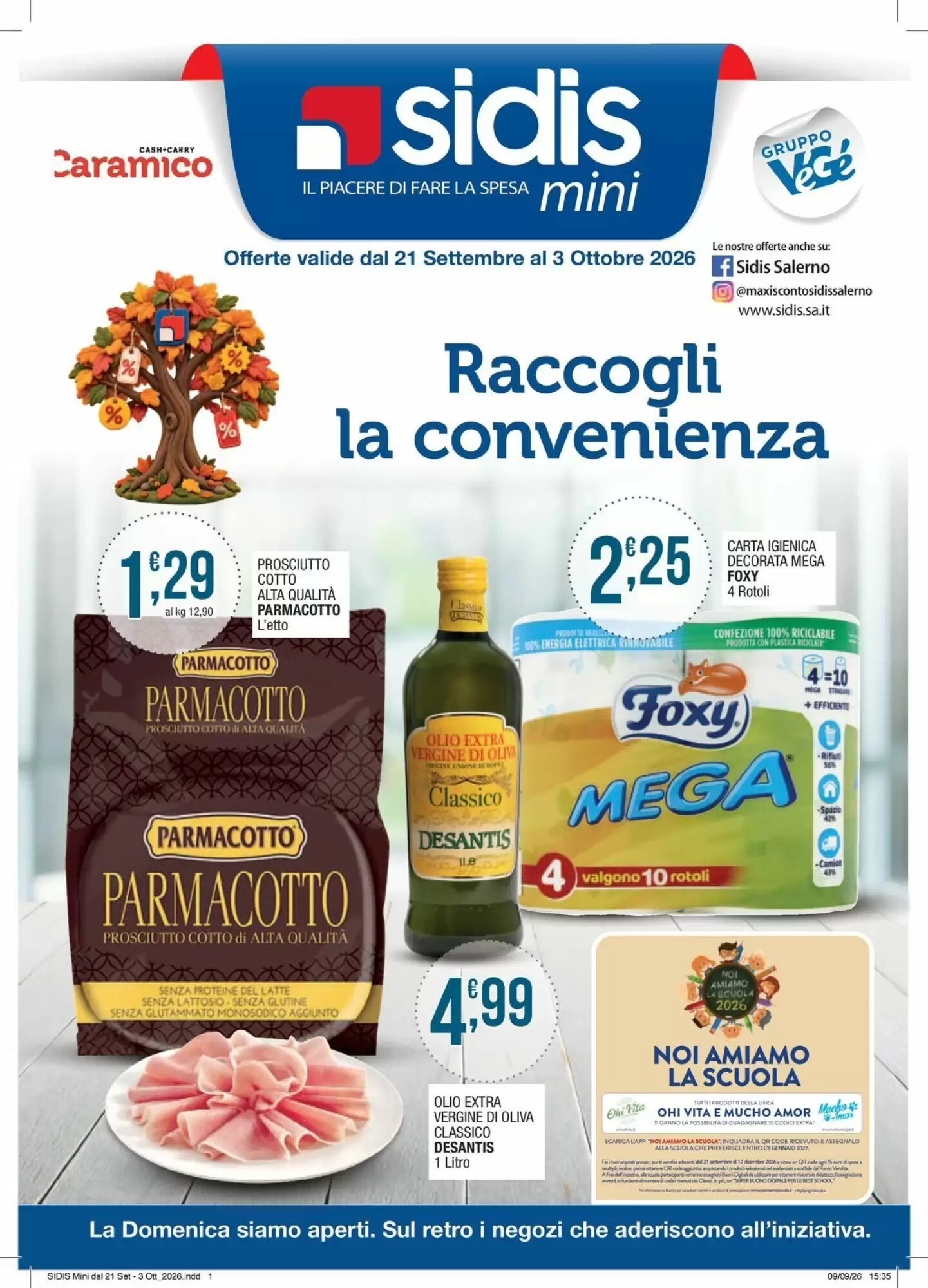 Volantino promozionale Sidis valide dal 21/09/2026 - Pagina 1.