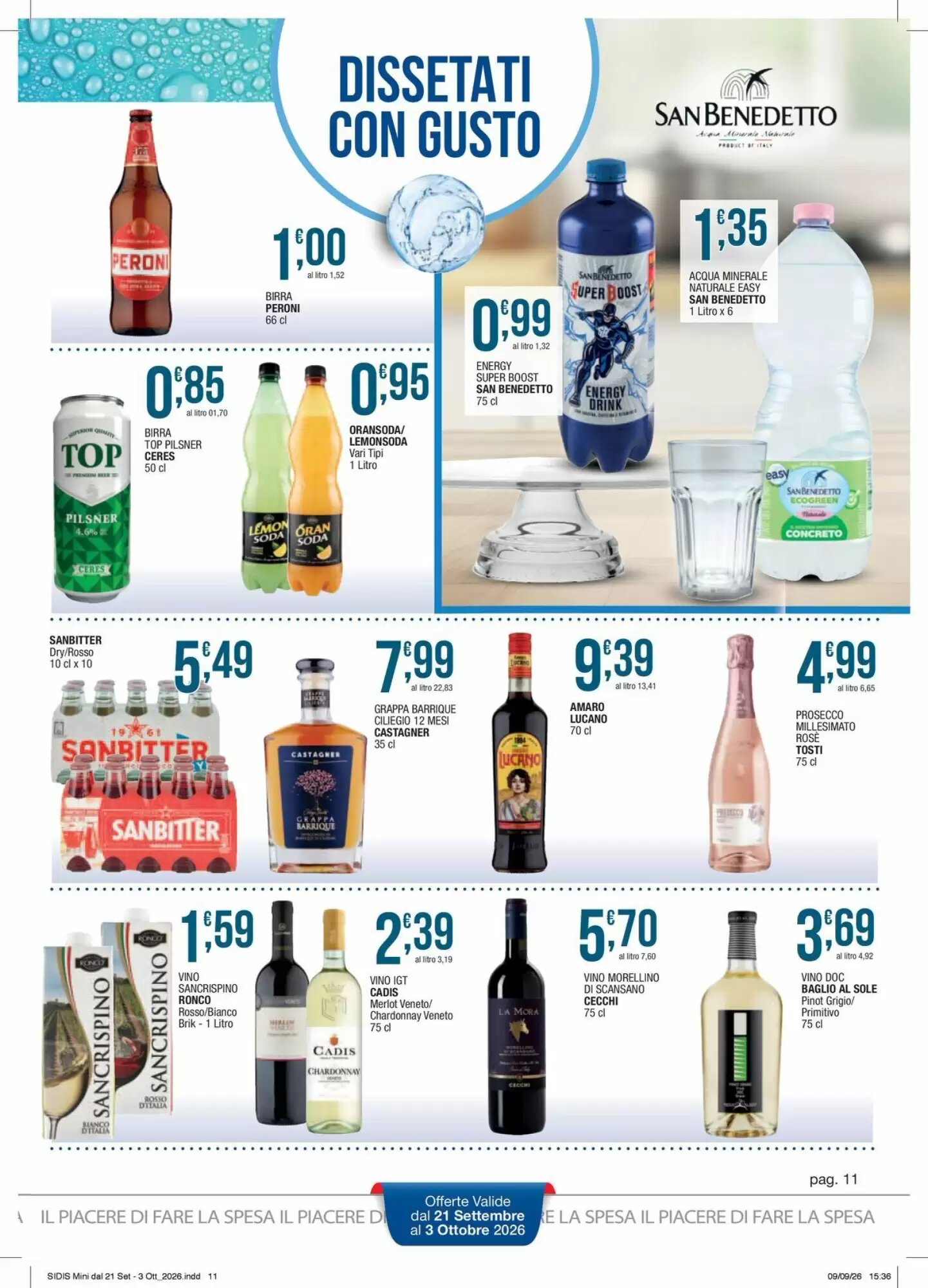 Volantino promozionale Sidis  valide dal 21/09/2026 - Pagina 11.