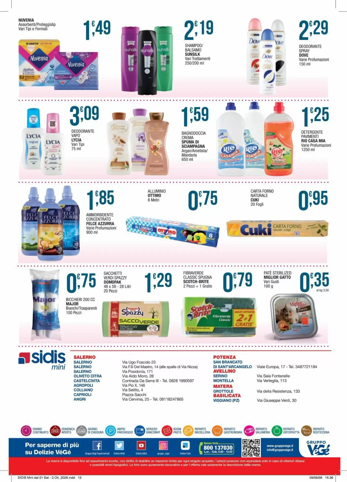 Volantino promozionale Sidis  valide dal 21/09/2026 - Pagina 12.