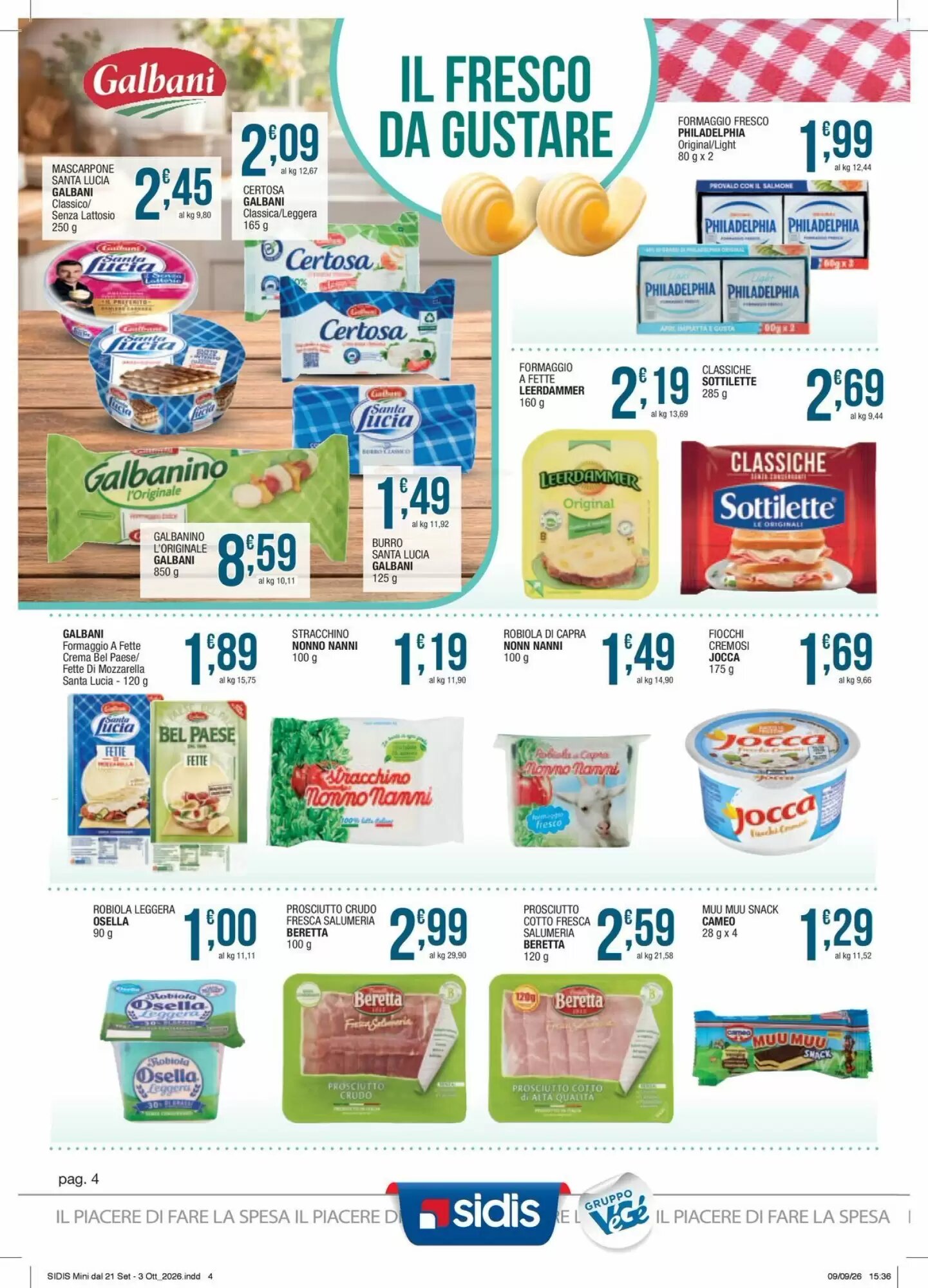 Volantino promozionale Sidis  valide dal 21/09/2026 - Pagina 4.