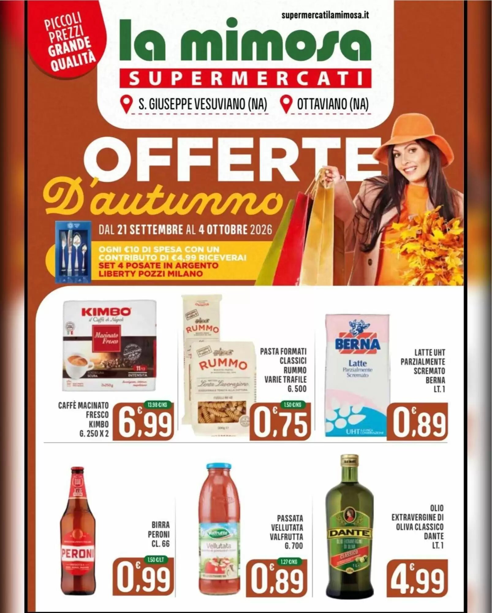 Volantino promozionale La Mimosa Supermercati  valide dal 21/09/2026 - Pagina 1.