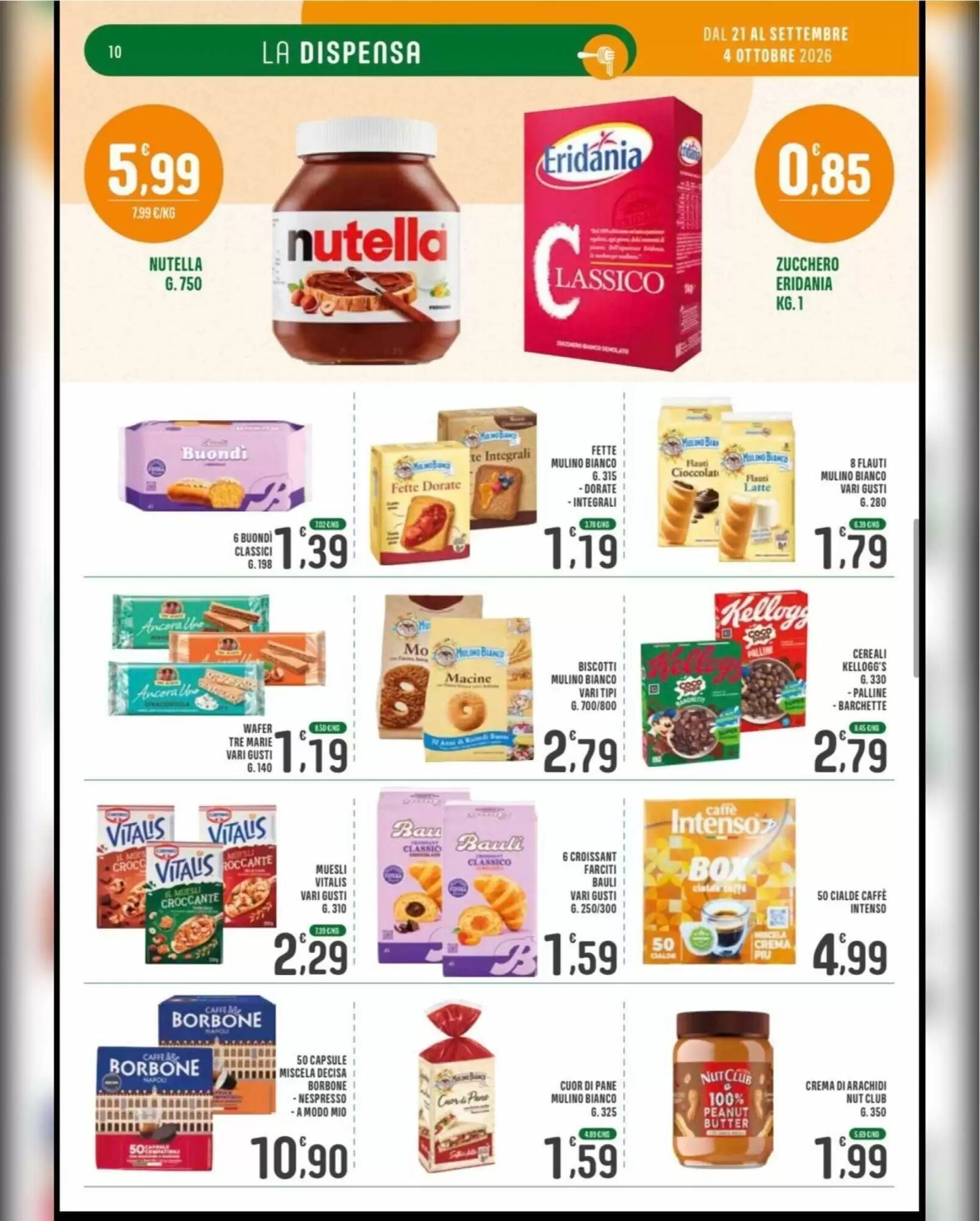 Volantino promozionale La Mimosa Supermercati  valide dal 21/09/2026 - Pagina 10.