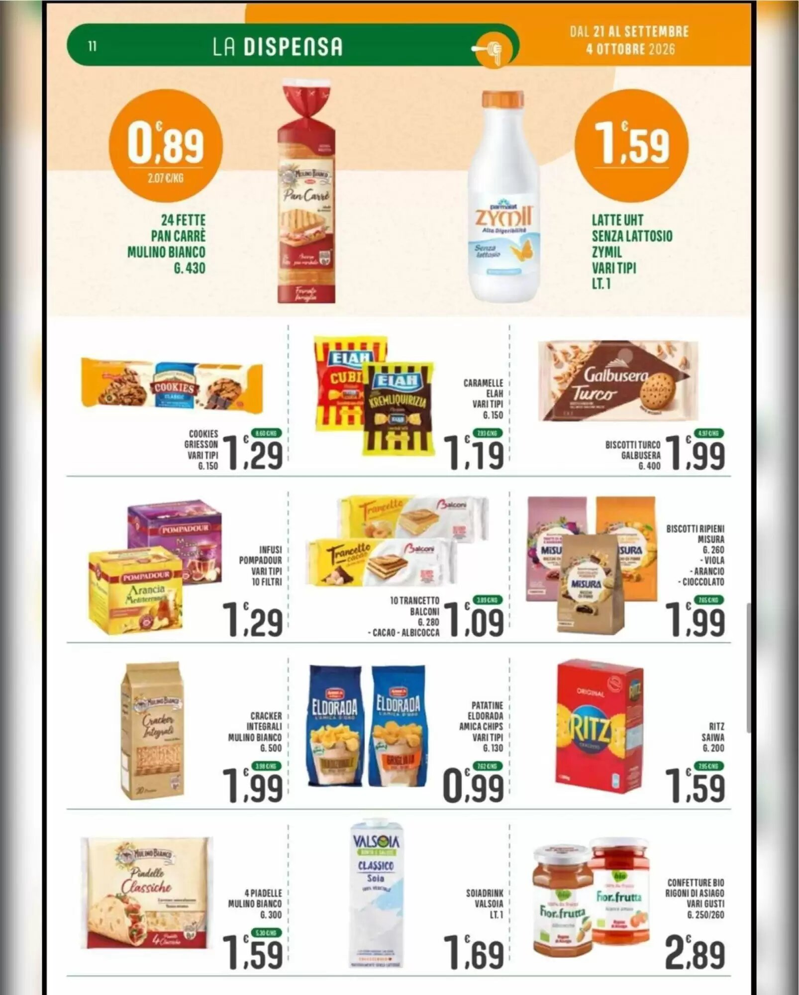 Volantino promozionale La Mimosa Supermercati  valide dal 21/09/2026 - Pagina 11.