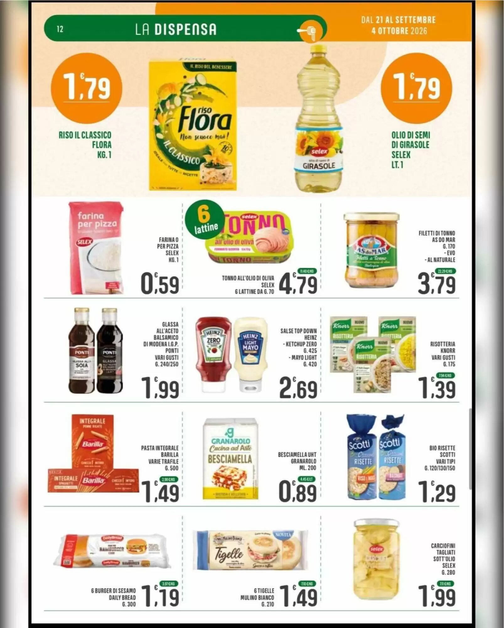 Volantino promozionale La Mimosa Supermercati  valide dal 21/09/2026 - Pagina 12.