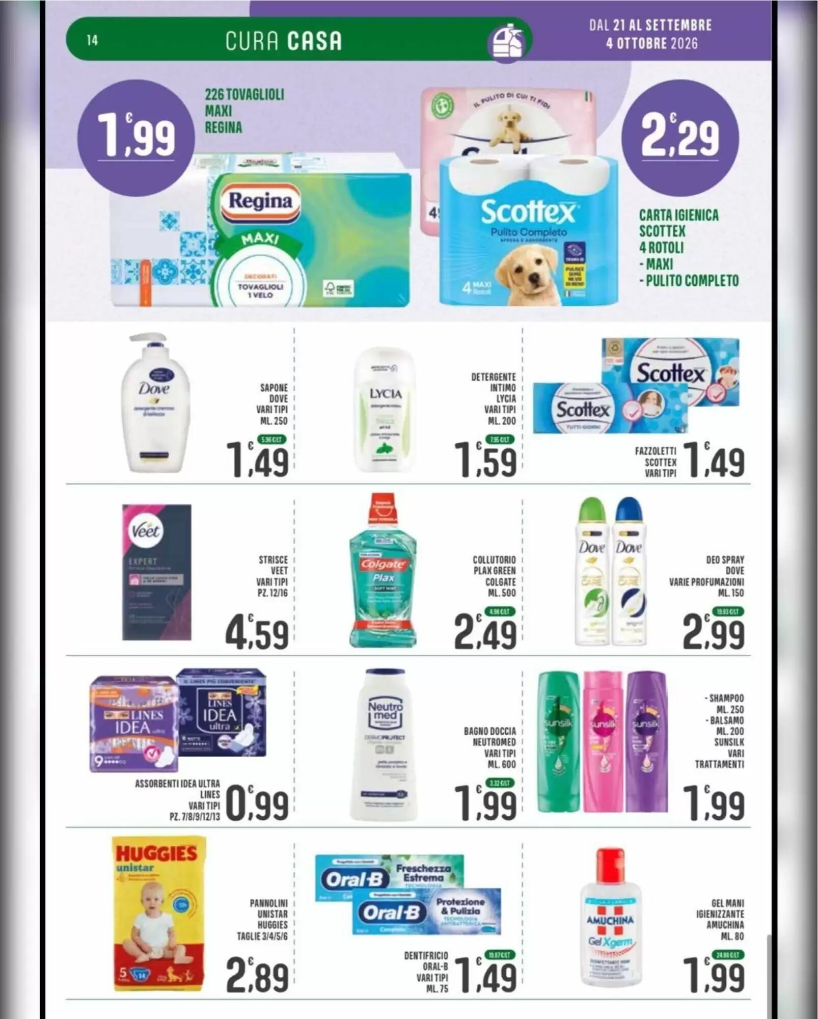 Volantino promozionale La Mimosa Supermercati  valide dal 21/09/2026 - Pagina 14.