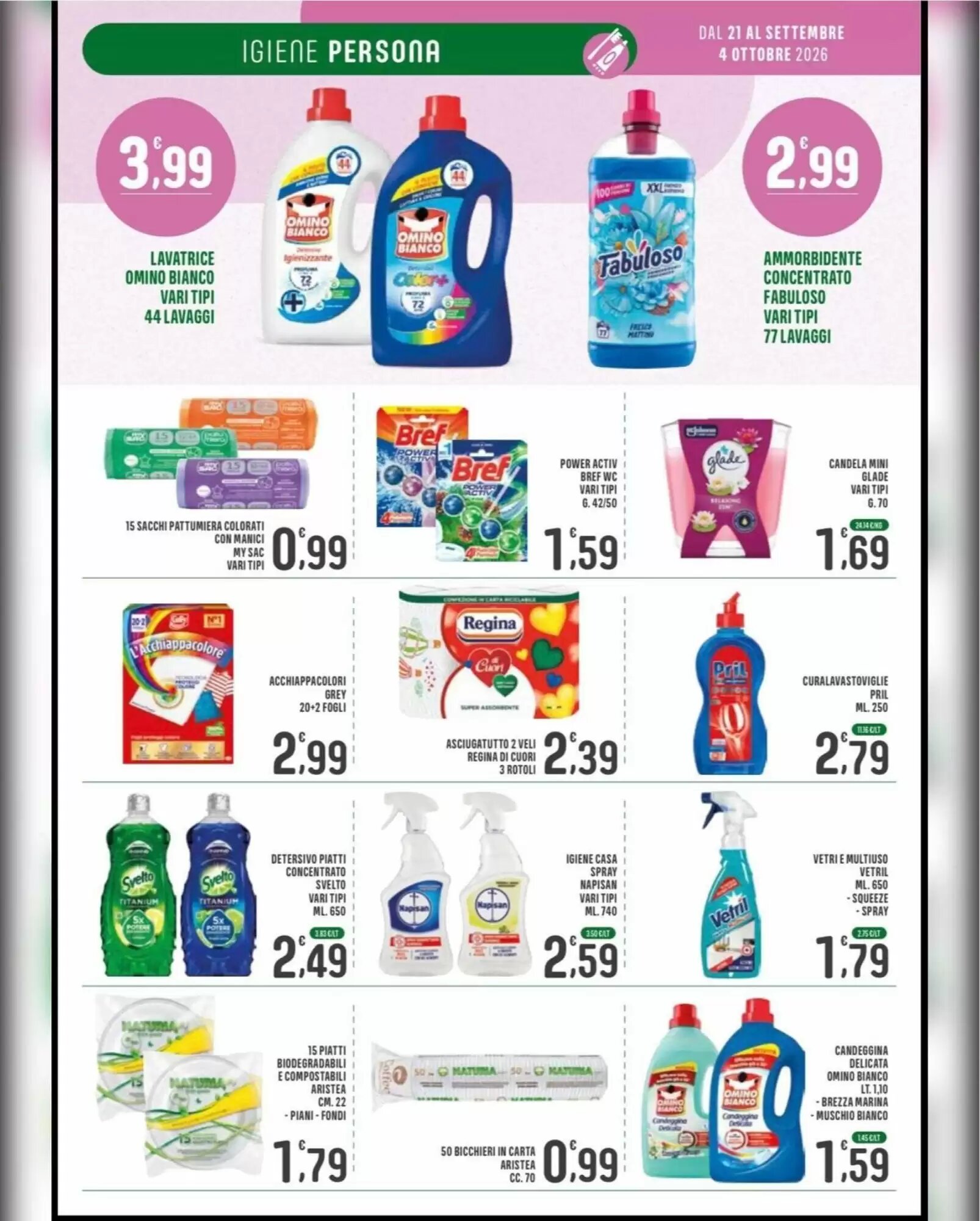 Volantino promozionale La Mimosa Supermercati  valide dal 21/09/2026 - Pagina 15.