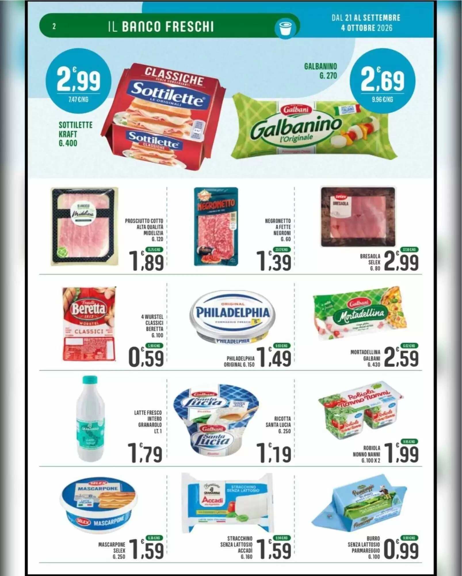 Volantino promozionale La Mimosa Supermercati  valide dal 21/09/2026 - Pagina 2.