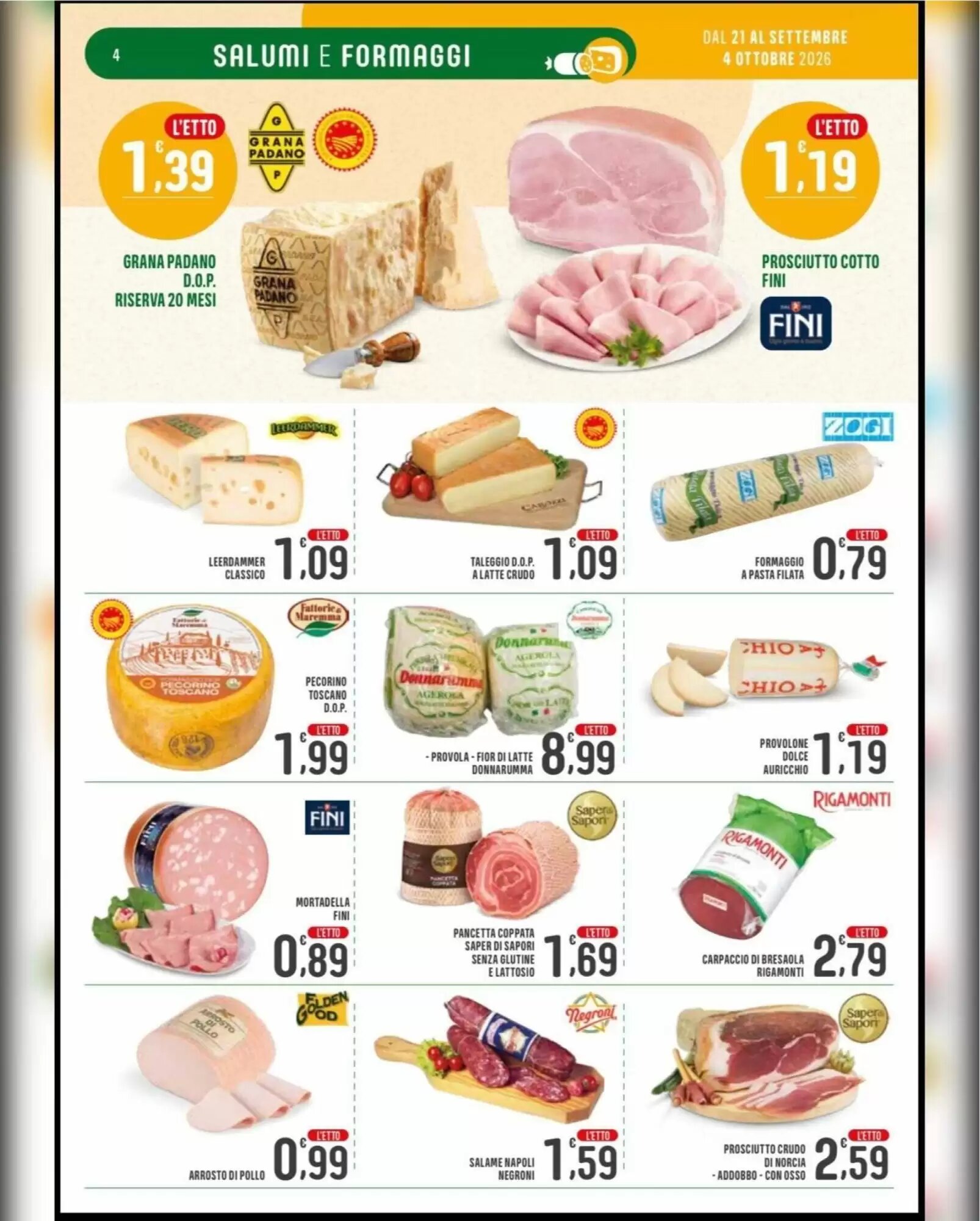Volantino promozionale La Mimosa Supermercati  valide dal 21/09/2026 - Pagina 4.