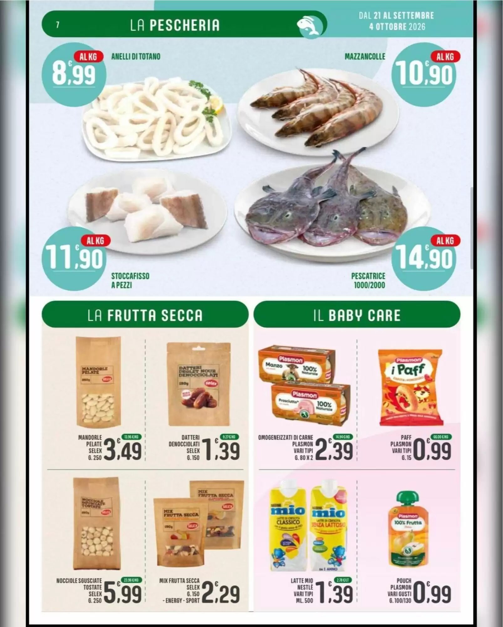 Volantino promozionale La Mimosa Supermercati  valide dal 21/09/2026 - Pagina 7.