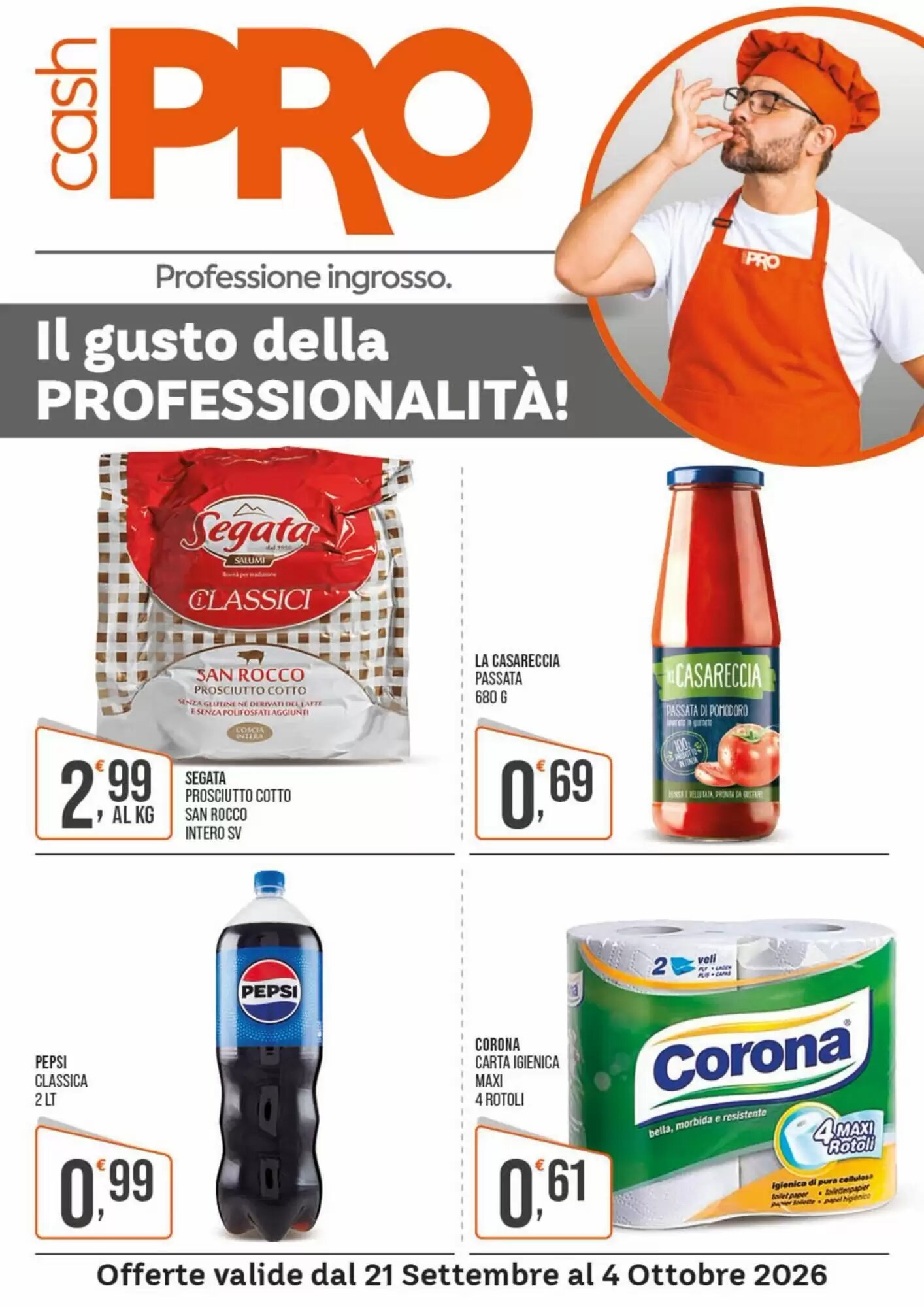 Volantino promozionale Cash pro valide dal 21/09/2026 - Pagina 1.