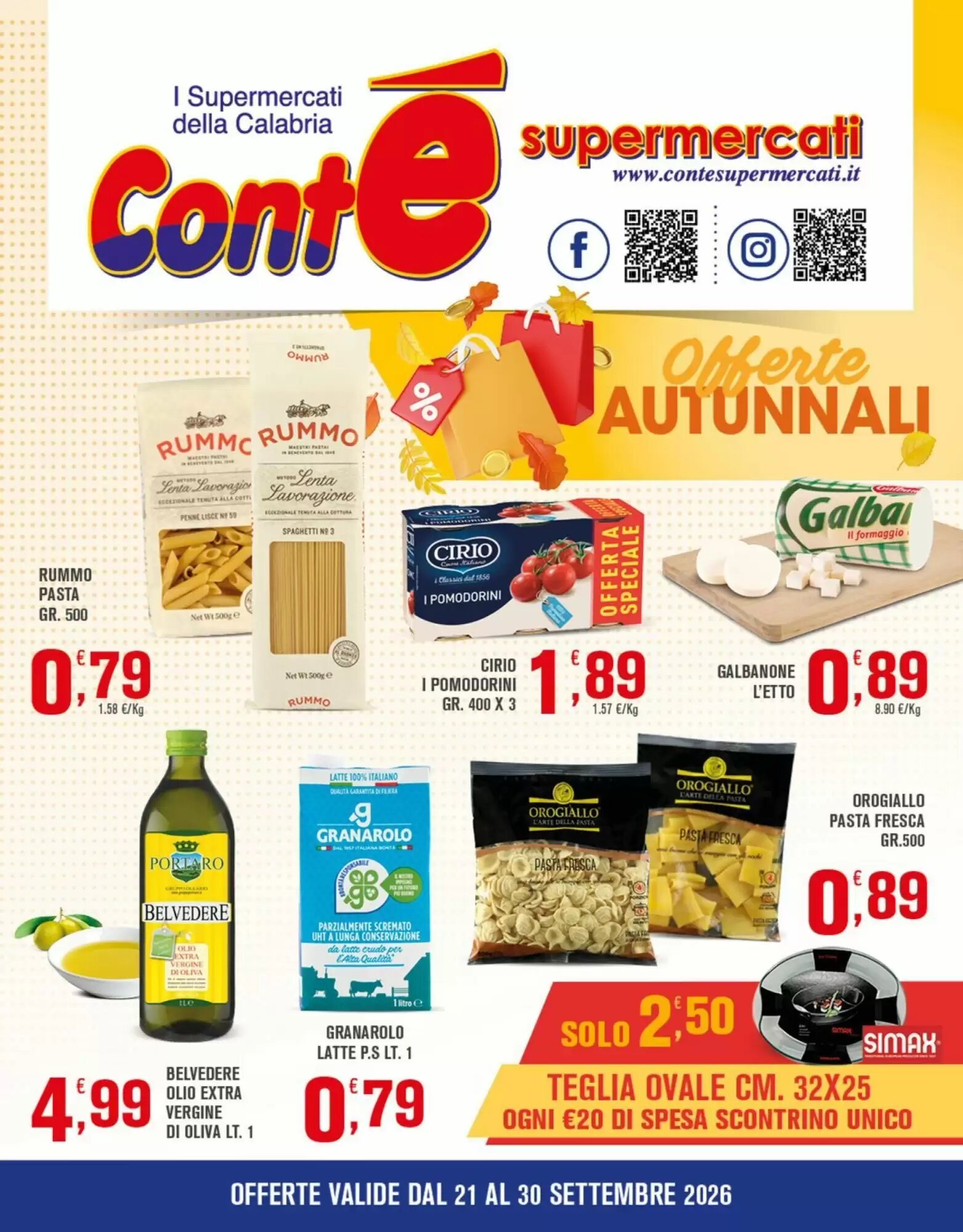 Volantino promozionale Conté Supermercati  valide dal 21/09/2026 - Pagina 1.