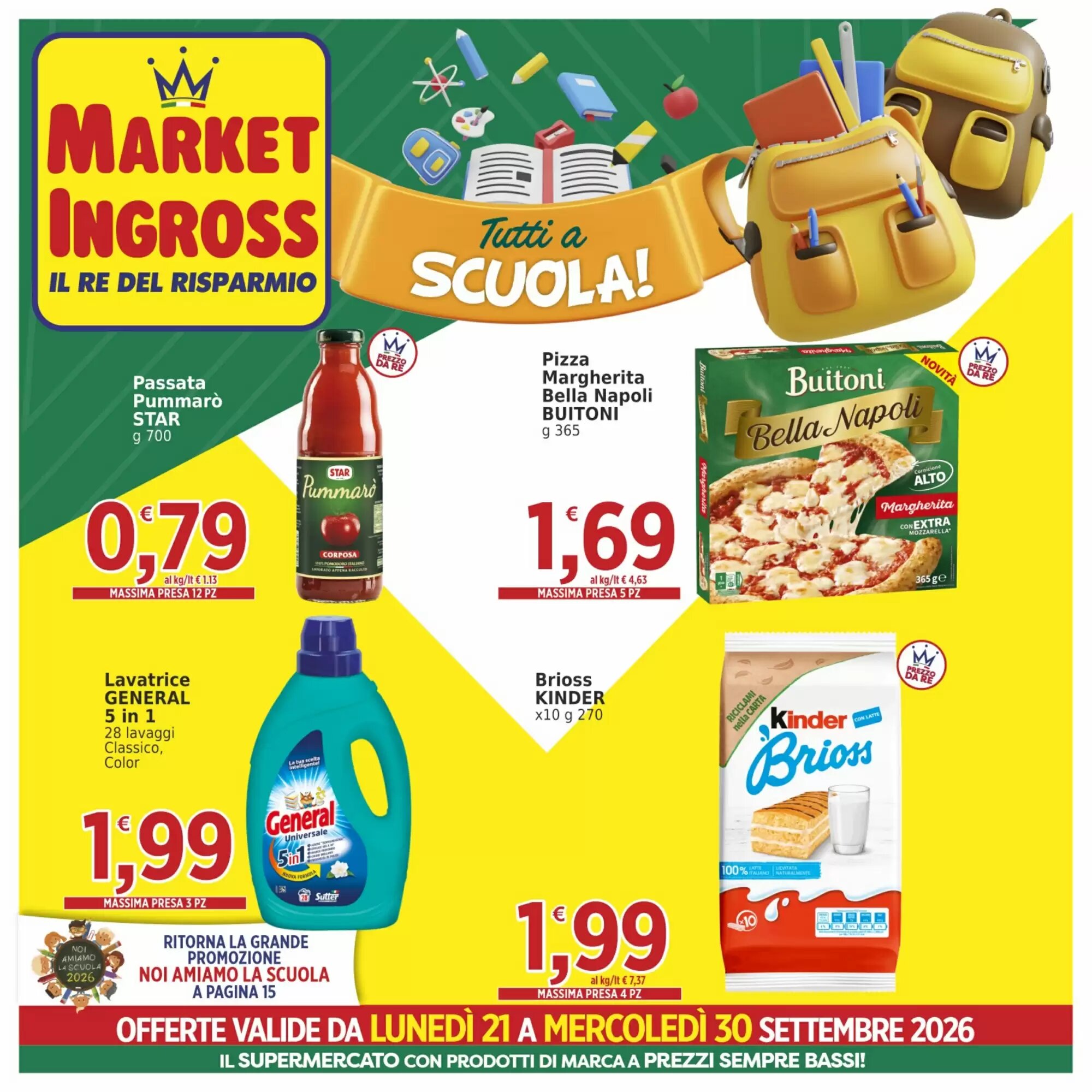 Volantino promozionale Market Ingross valide dal 21/09/2026 - Pagina 1.