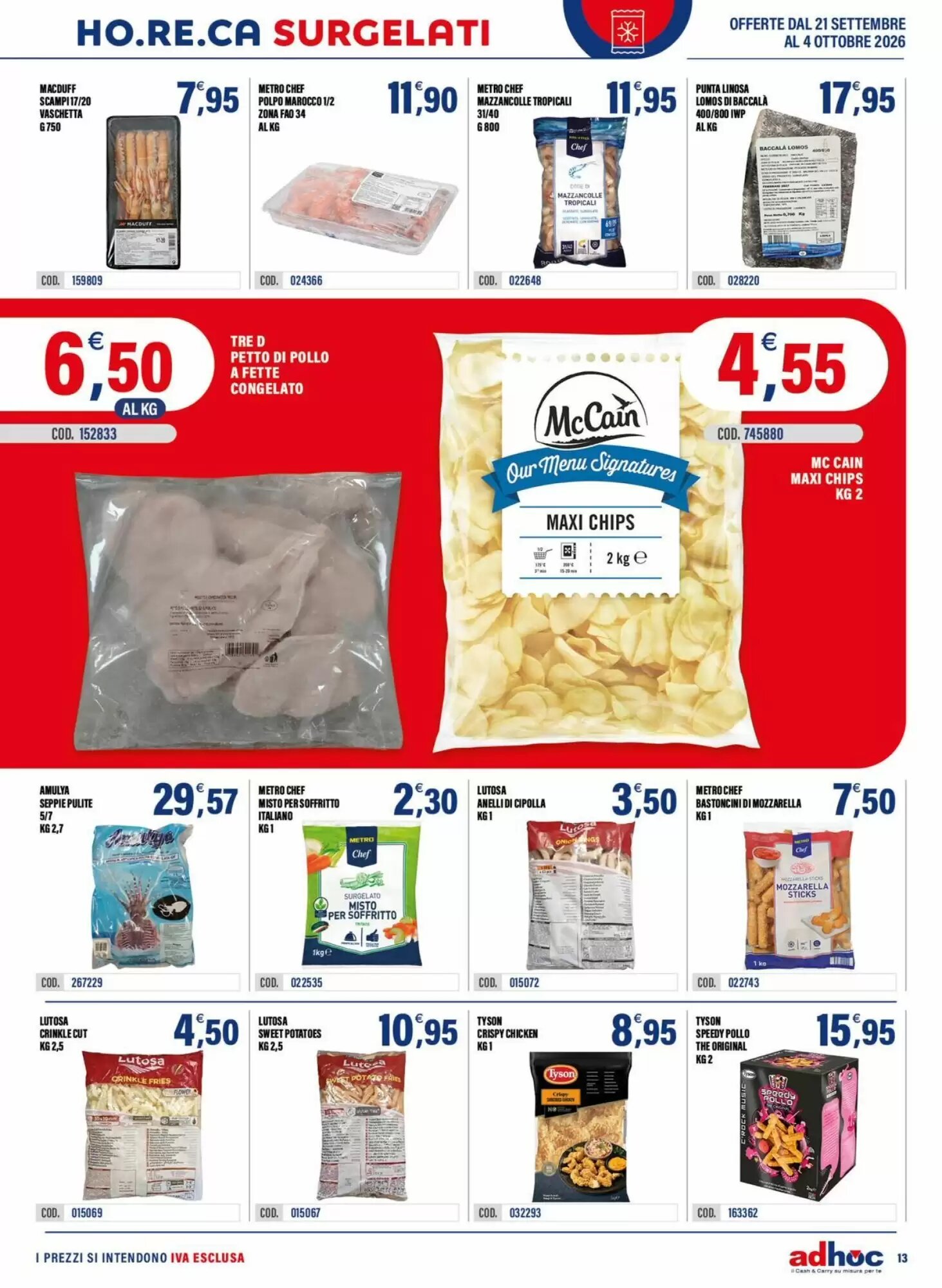 Volantino promozionale Adhoc  valide dal 21/09/2026 - Pagina 13.