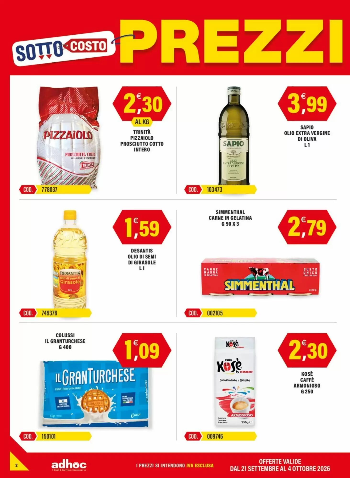 Volantino promozionale Adhoc  valide dal 21/09/2026 - Pagina 2.