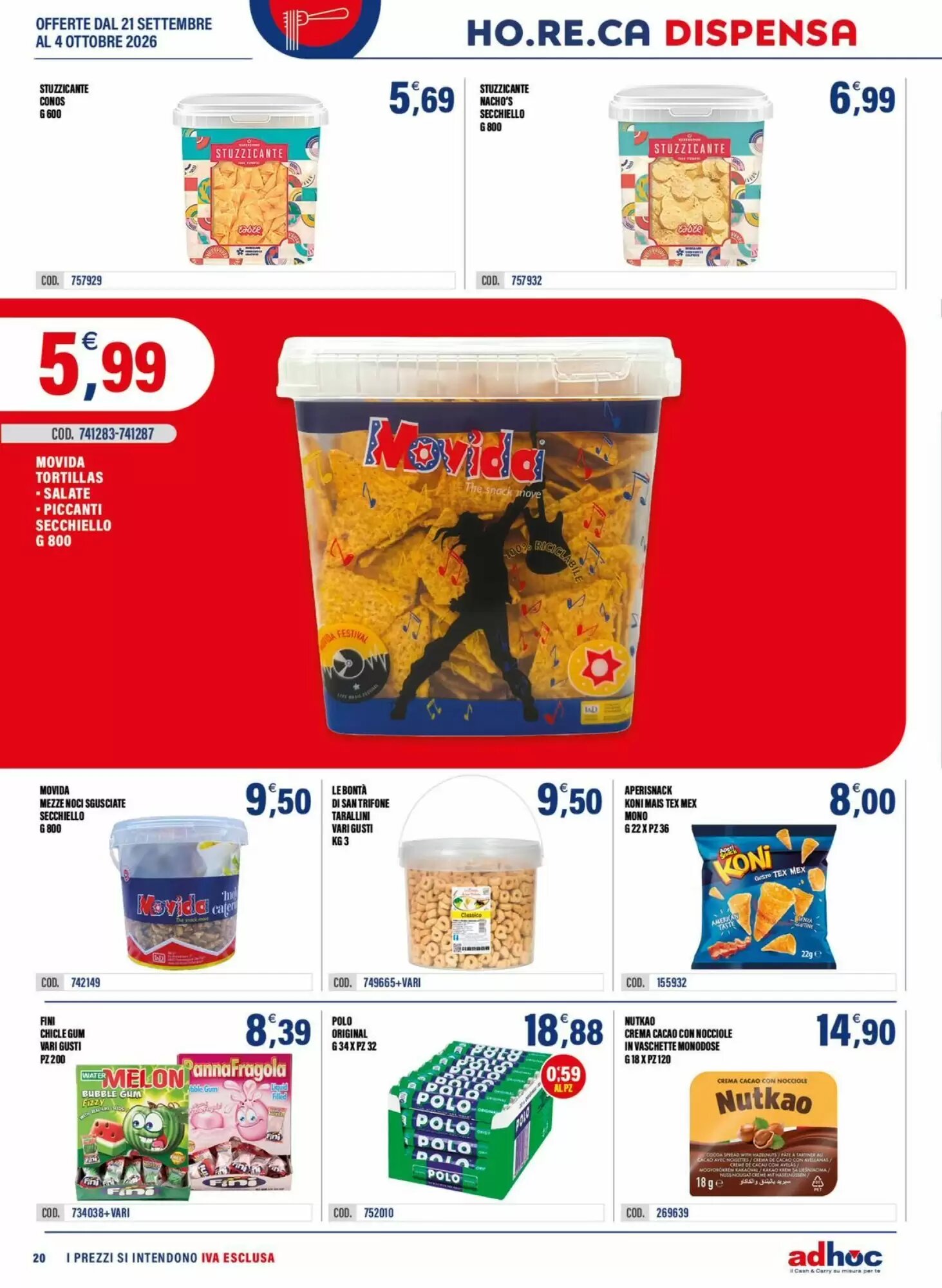 Volantino promozionale Adhoc  valide dal 21/09/2026 - Pagina 20.