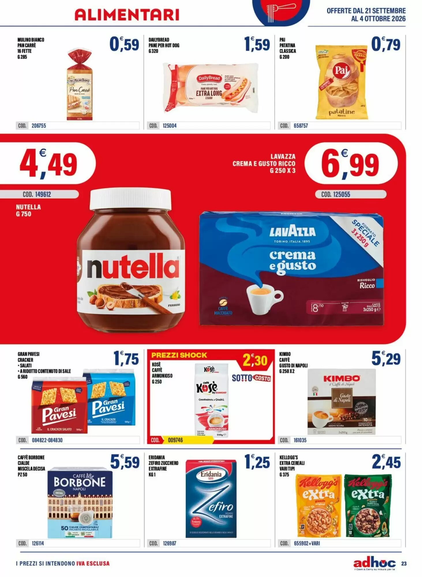 Volantino promozionale Adhoc  valide dal 21/09/2026 - Pagina 23.