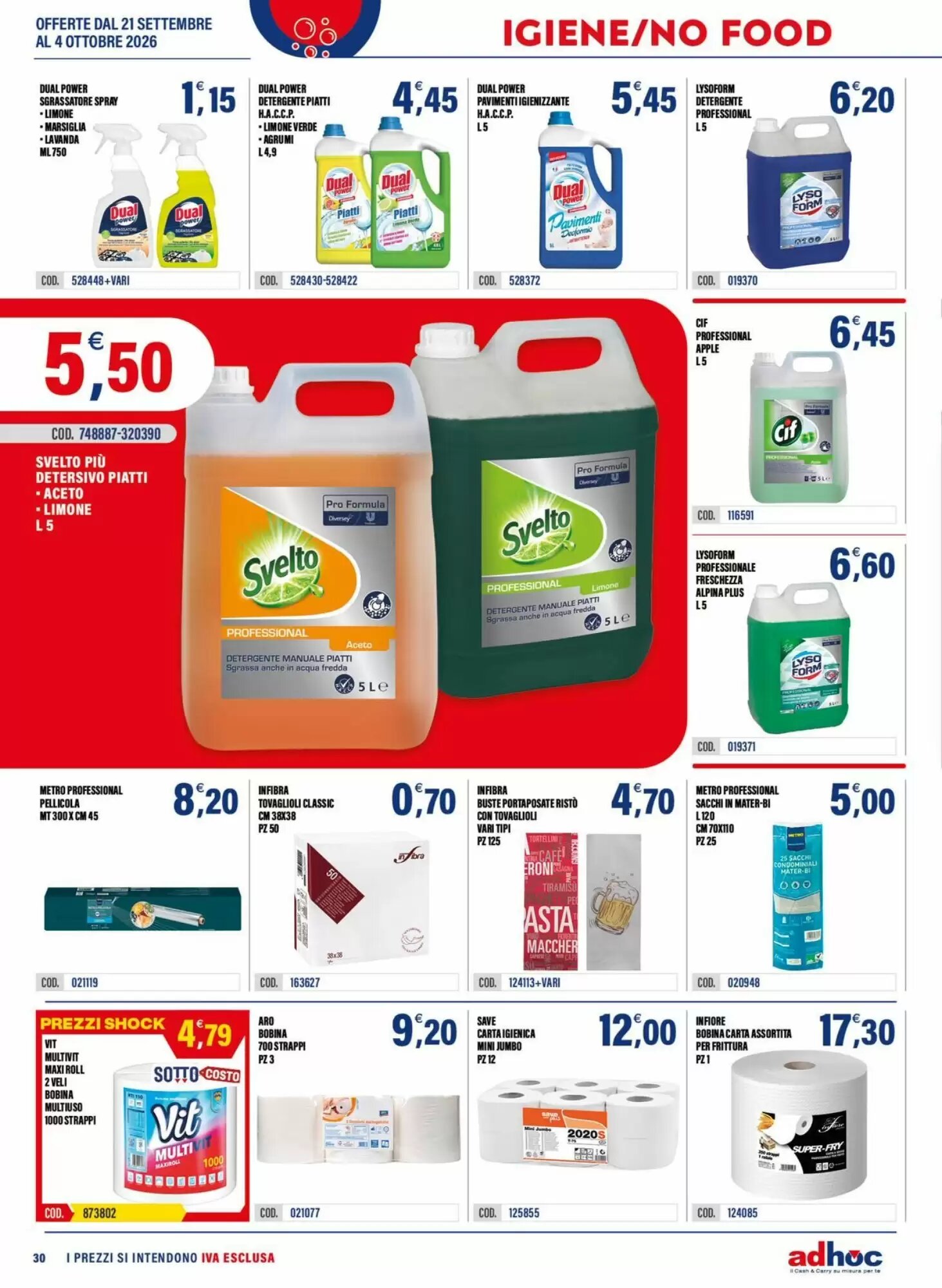 Volantino promozionale Adhoc  valide dal 21/09/2026 - Pagina 30.