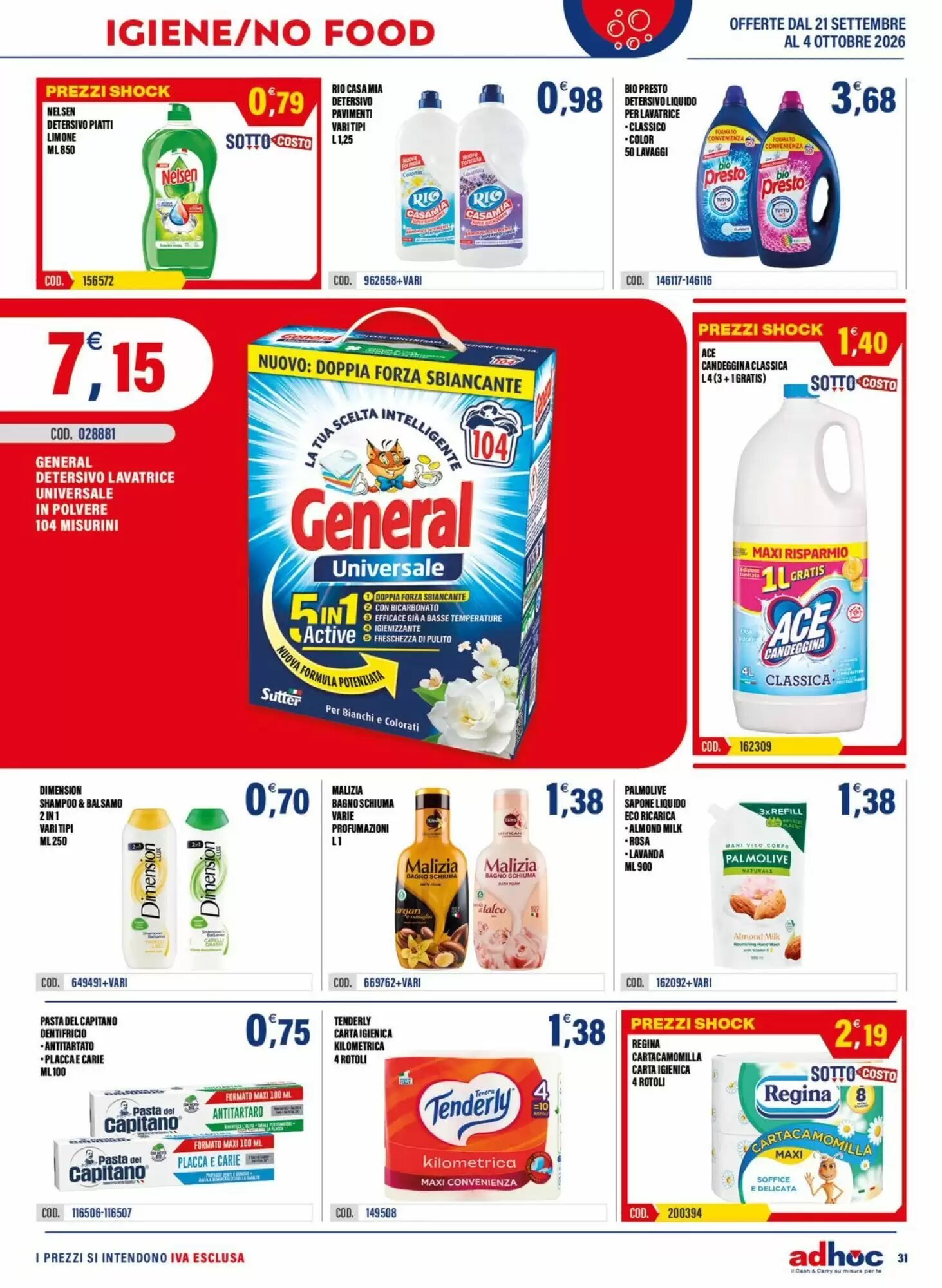 Volantino promozionale Adhoc  valide dal 21/09/2026 - Pagina 31.