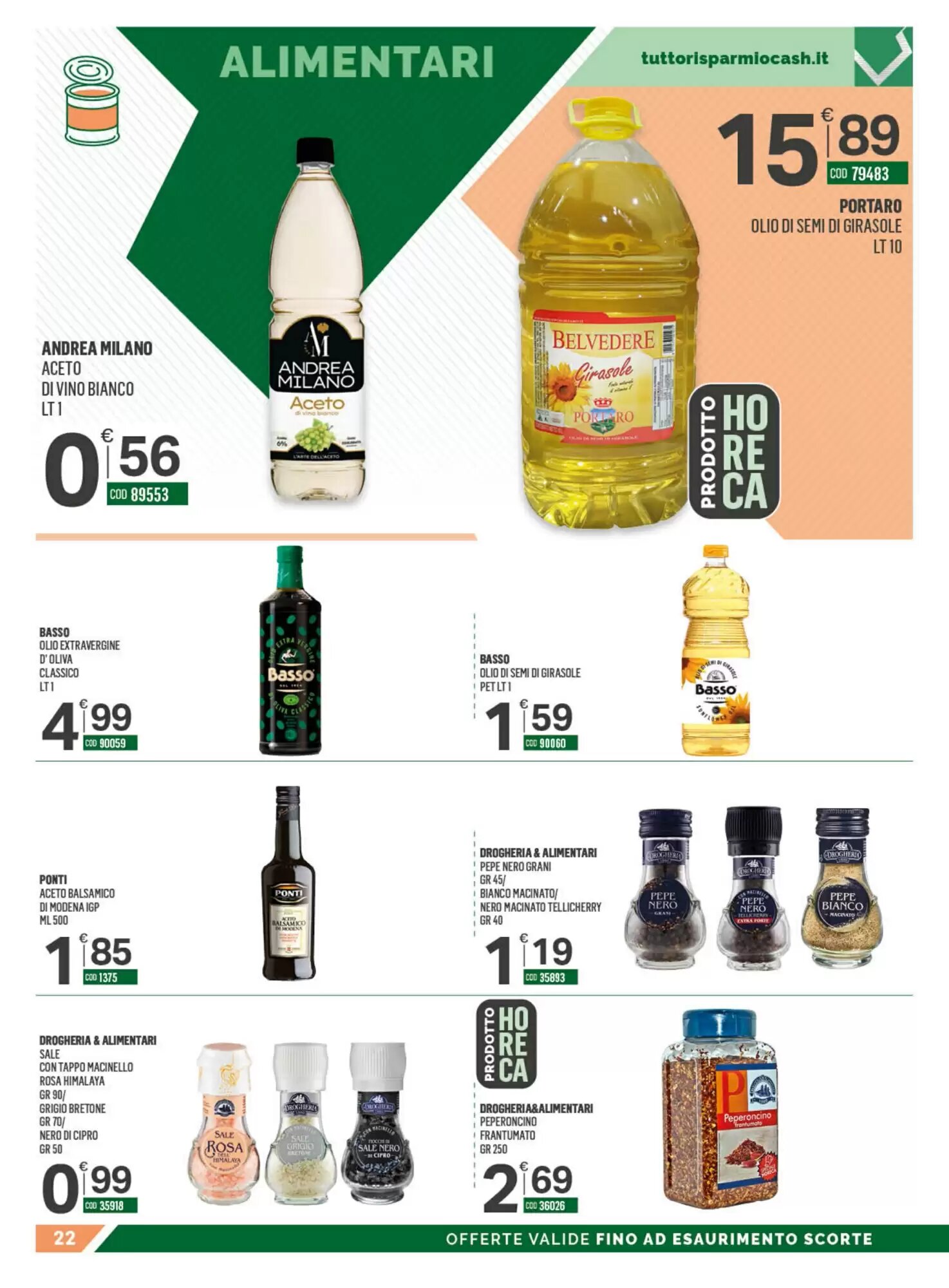 Volantino promozionale Tutto Risparmio Cash&Carry  valide dal 21/09/2026 - Pagina 22.
