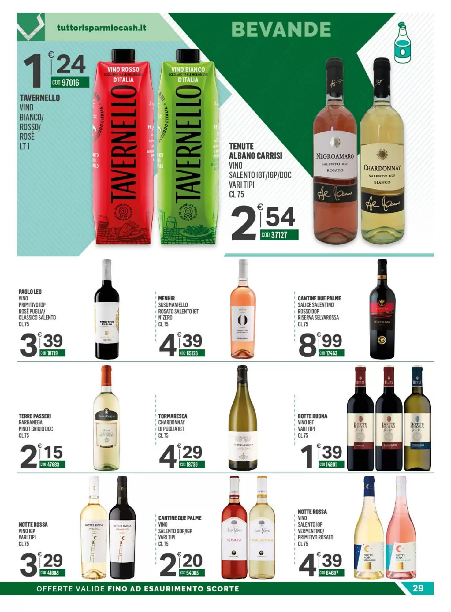 Volantino promozionale Tutto Risparmio Cash&Carry  valide dal 21/09/2026 - Pagina 29.