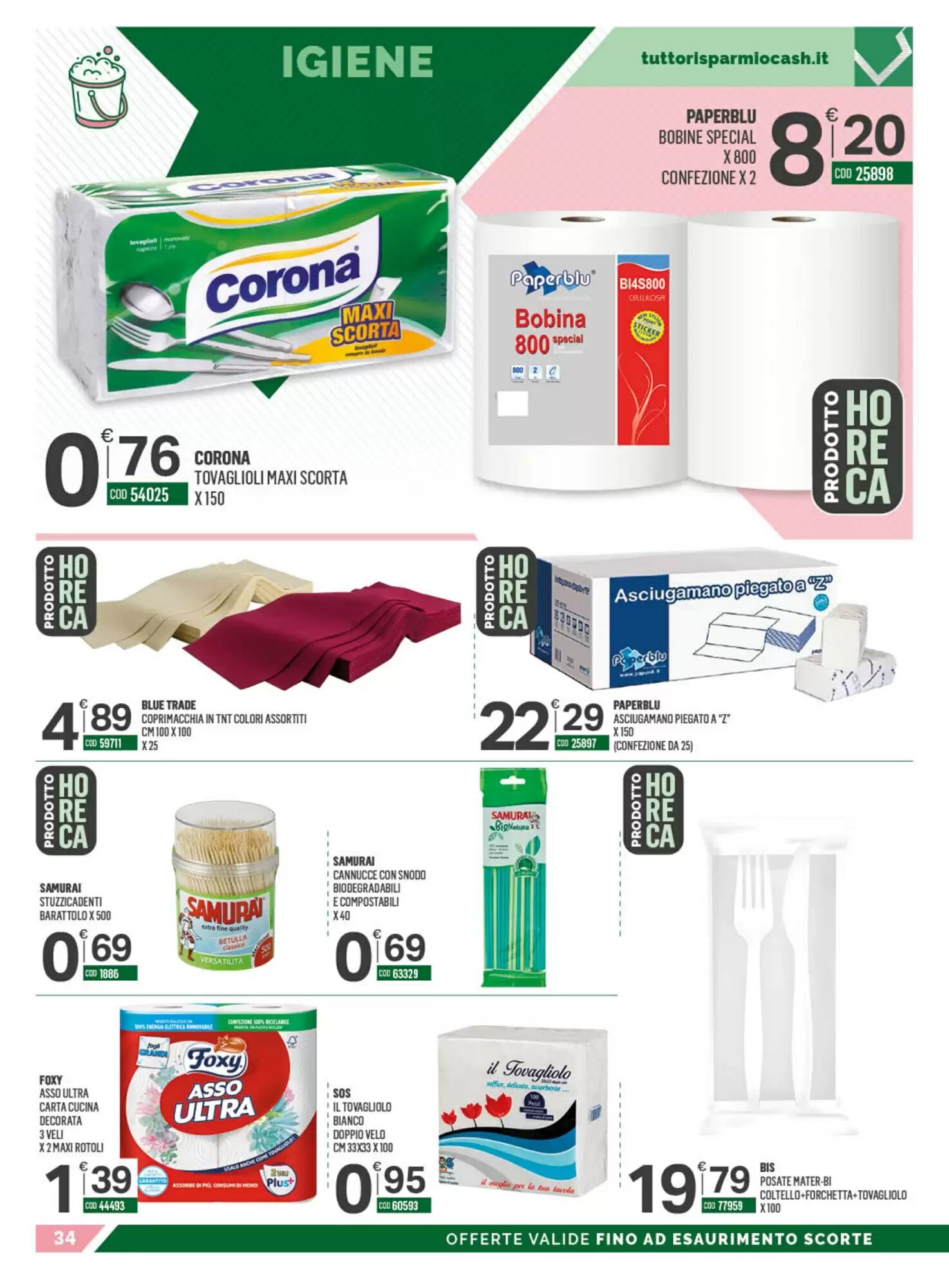 Volantino promozionale Tutto Risparmio Cash&Carry  valide dal 21/09/2026 - Pagina 34.