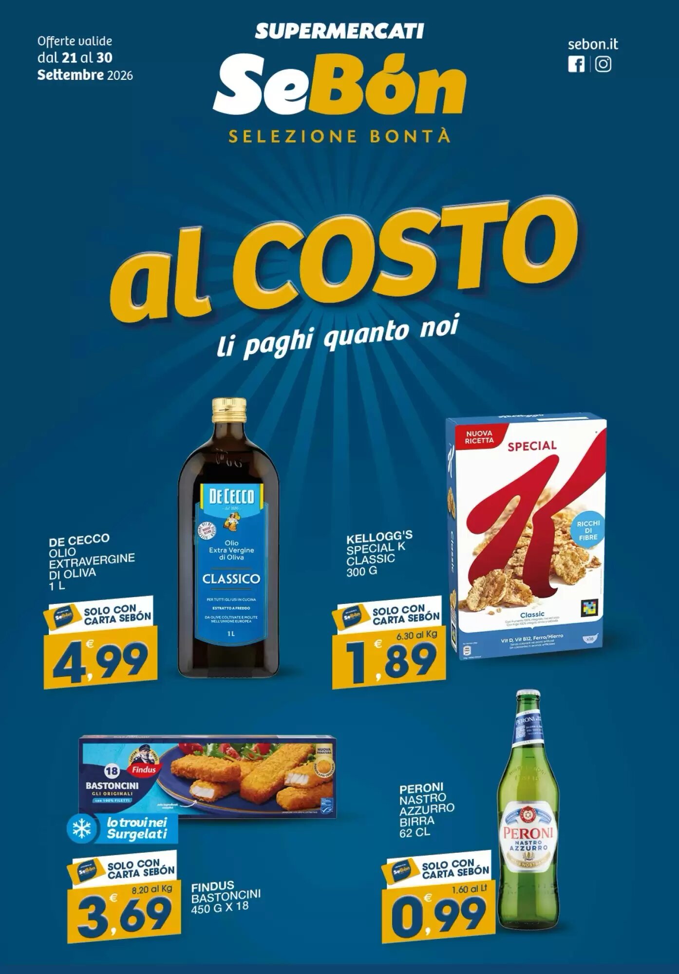 Volantino promozionale SeBón Supermercati valide dal 21/09/2026 - Pagina 1.