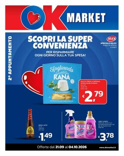 Volantino promozionale Ok Market  valide dal 21/09/2026