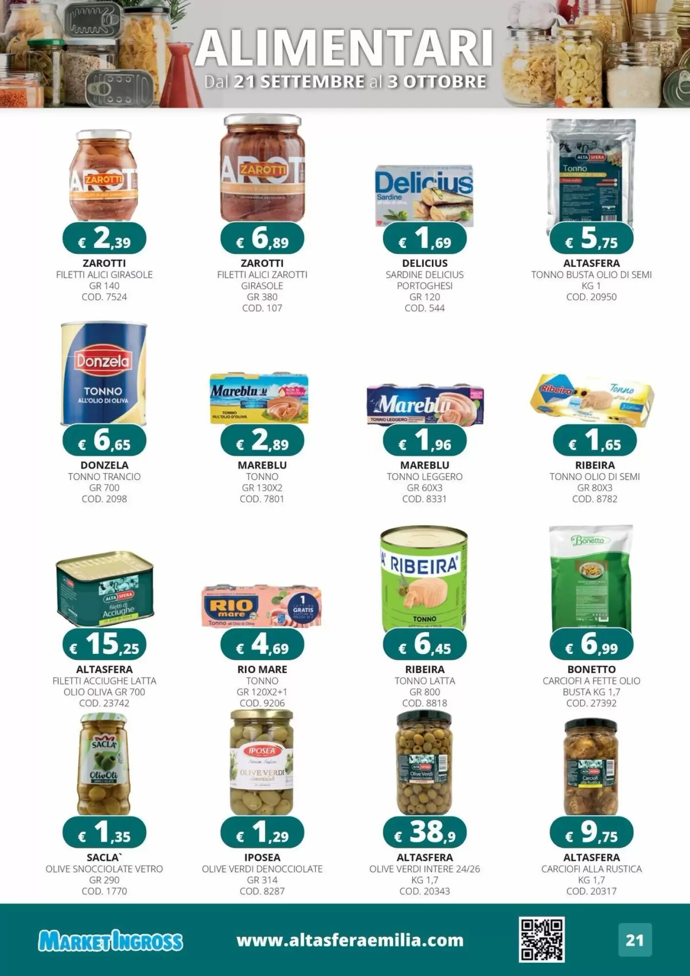 Volantino promozionale Altasfera  valide dal 21/09/2026 - Pagina 21.