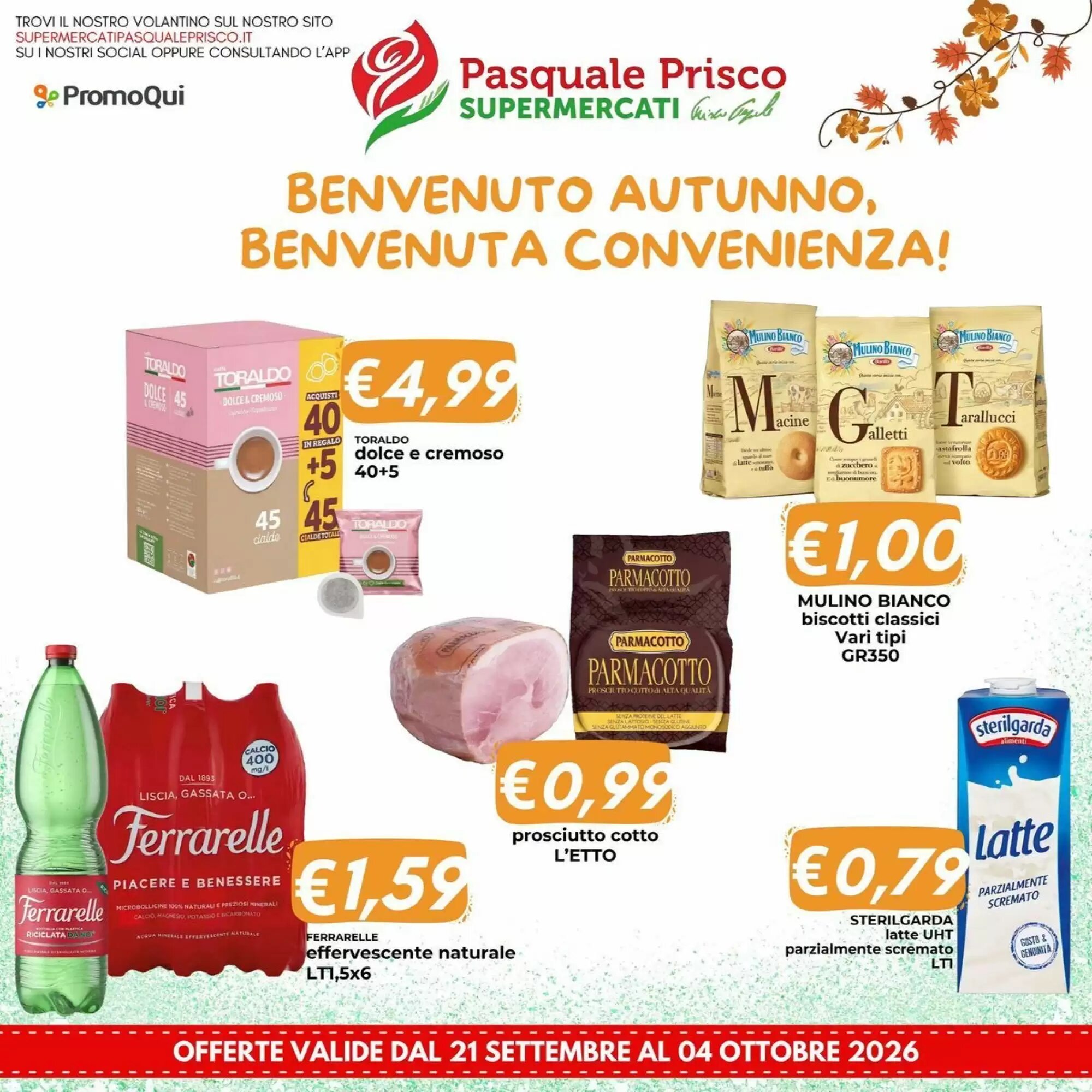 Volantino promozionale Supermercati Pasquale Prisco valide dal 21/09/2026 - Pagina 1.