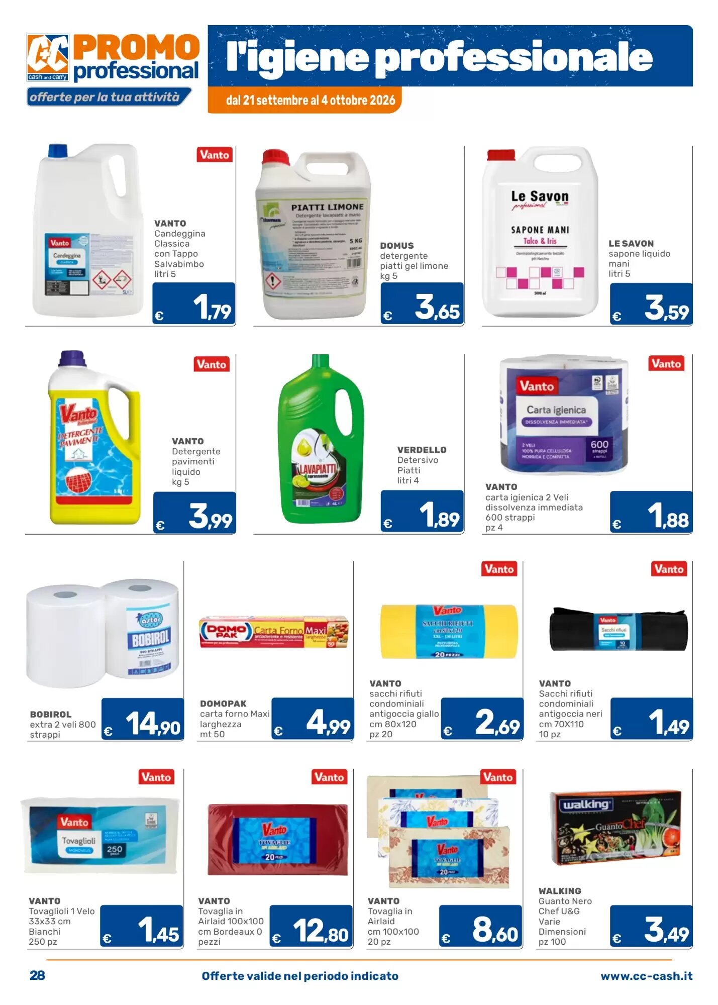 Volantino promozionale C+C Cash and Carry  valide dal 21/09/2026 - Pagina 28.