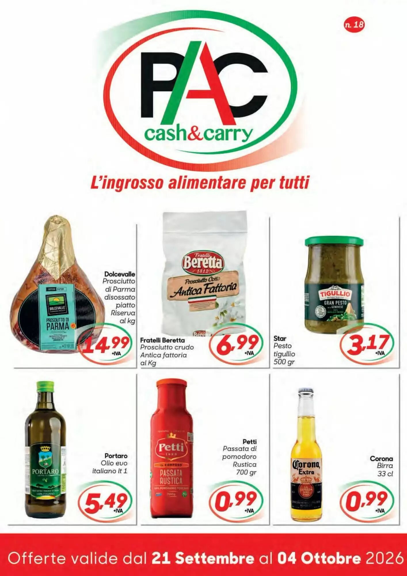 Volantino promozionale Pac Cash&Carry  valide dal 21/09/2026 - Pagina 1.
