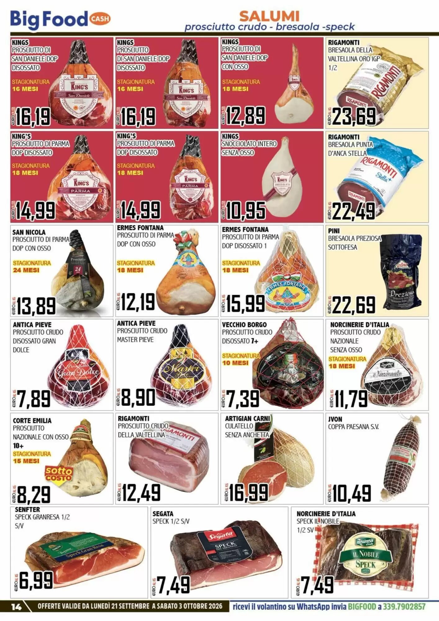 Volantino promozionale Big Food  valide dal 21/09/2026 - Pagina 14.