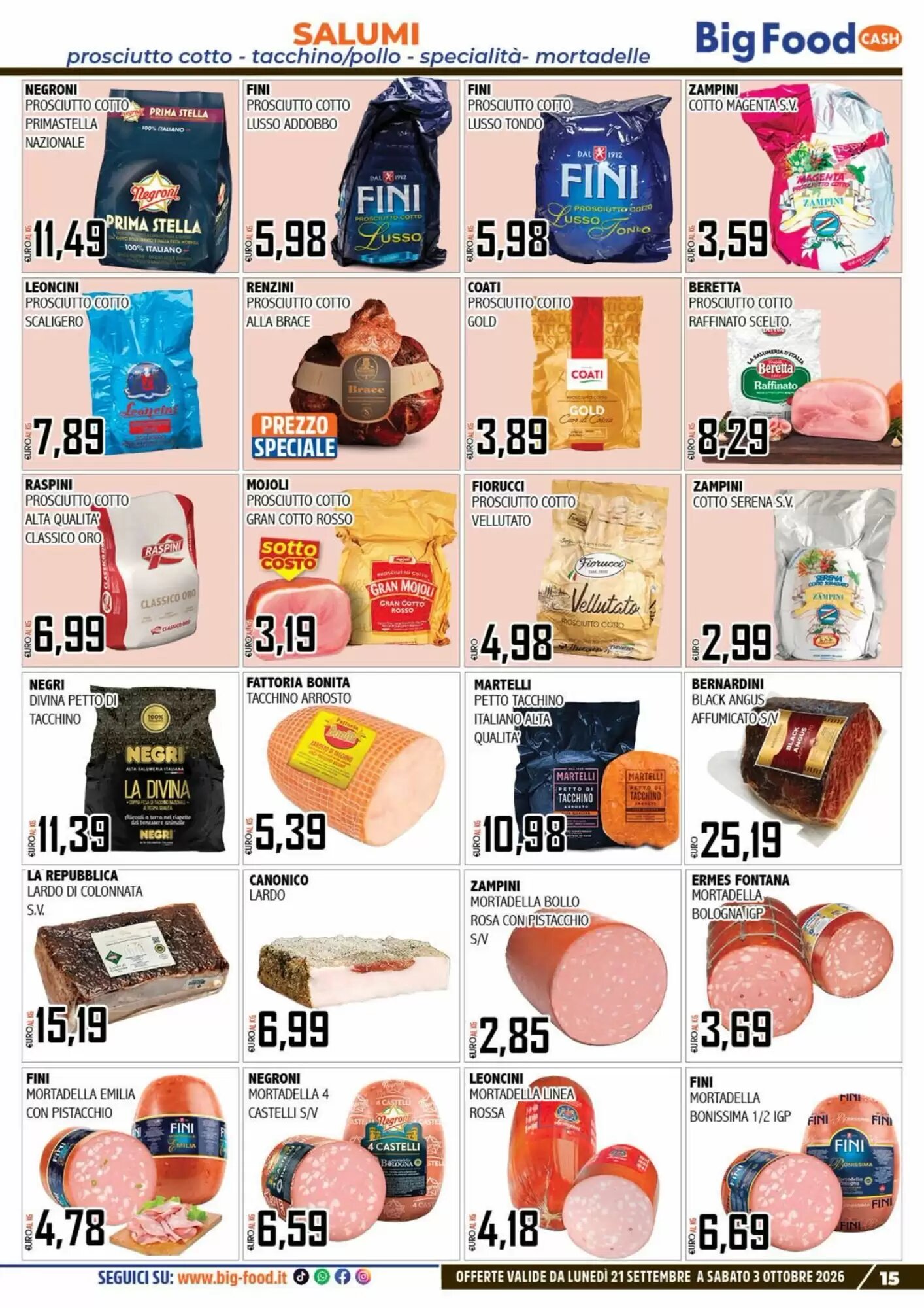 Volantino promozionale Big Food  valide dal 21/09/2026 - Pagina 15.