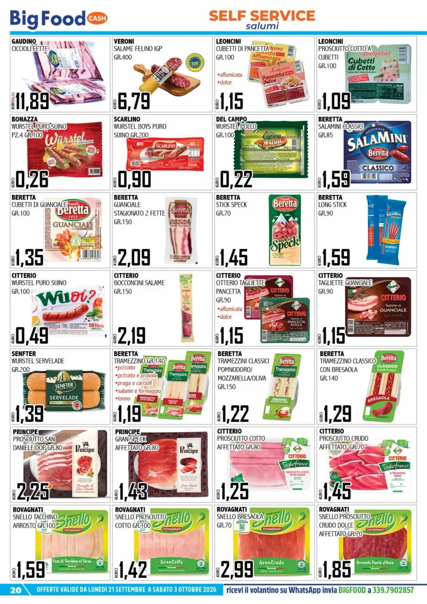 Volantino promozionale Big Food  valide dal 21/09/2026 - Pagina 20.