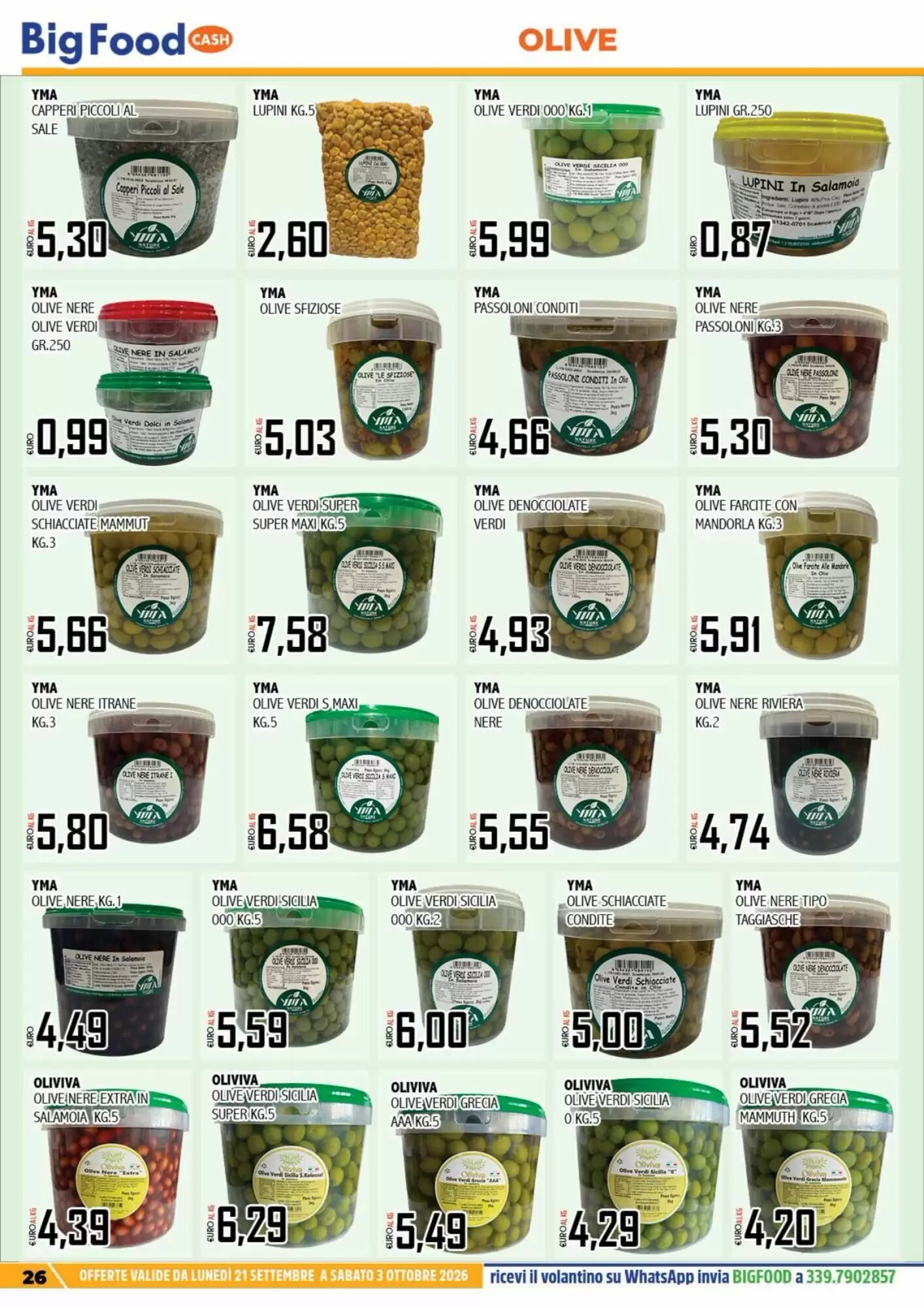 Volantino promozionale Big Food  valide dal 21/09/2026 - Pagina 26.