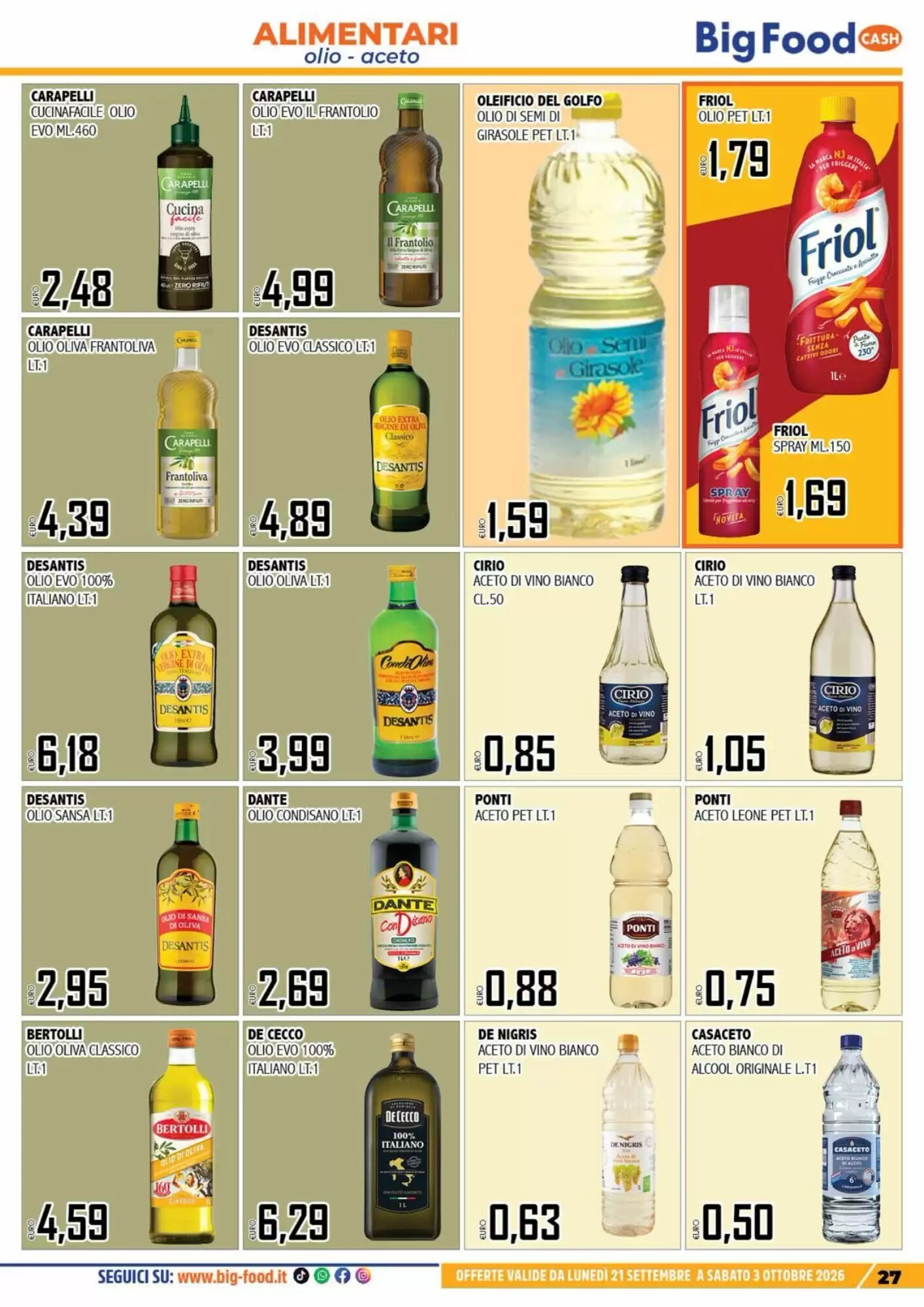Volantino promozionale Big Food  valide dal 21/09/2026 - Pagina 27.
