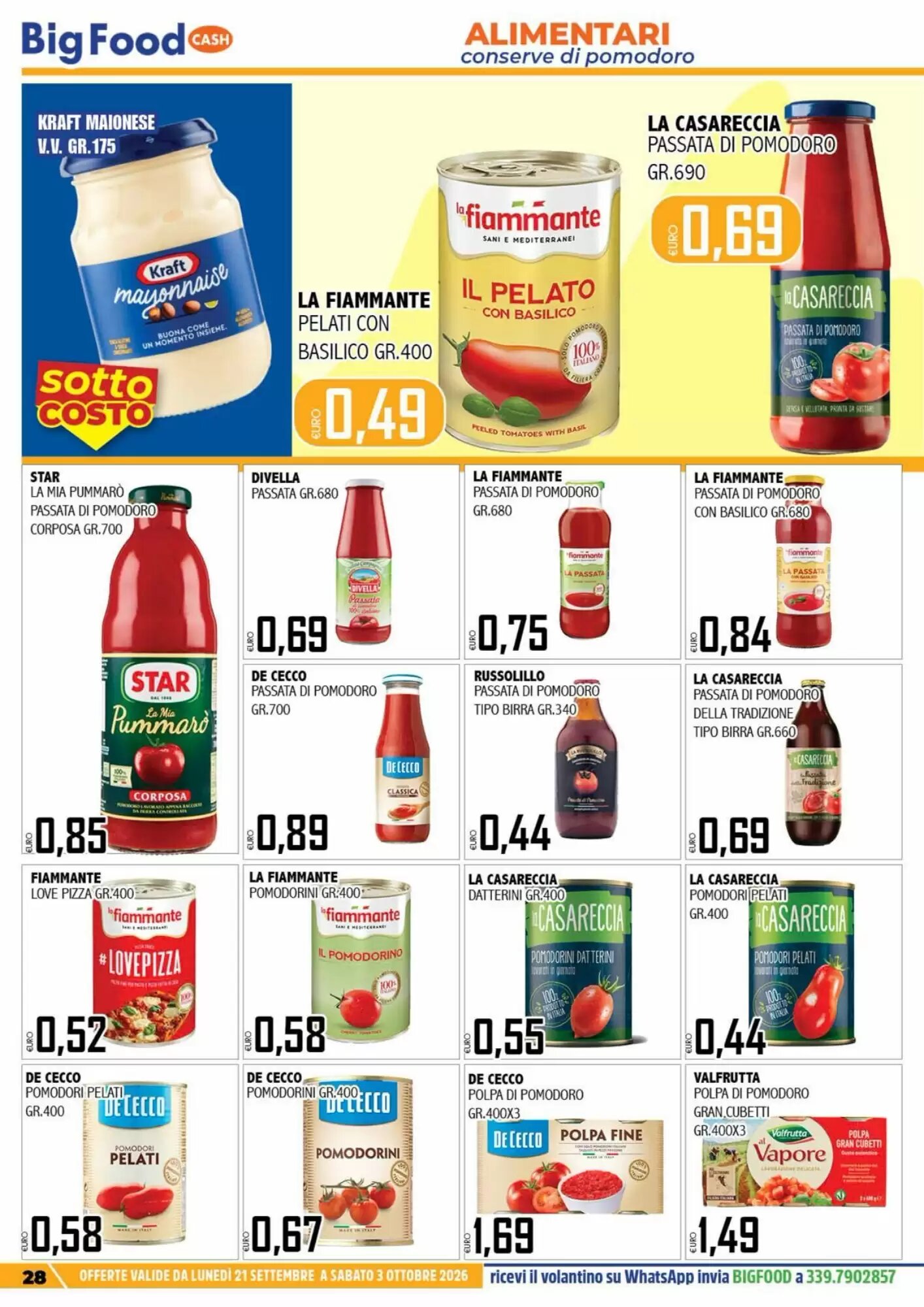 Volantino promozionale Big Food  valide dal 21/09/2026 - Pagina 28.