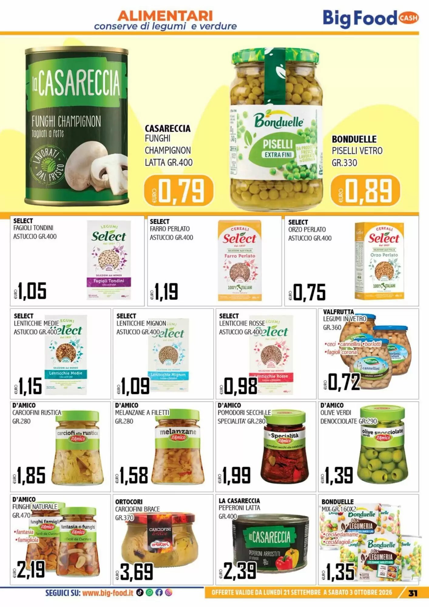 Volantino promozionale Big Food  valide dal 21/09/2026 - Pagina 31.