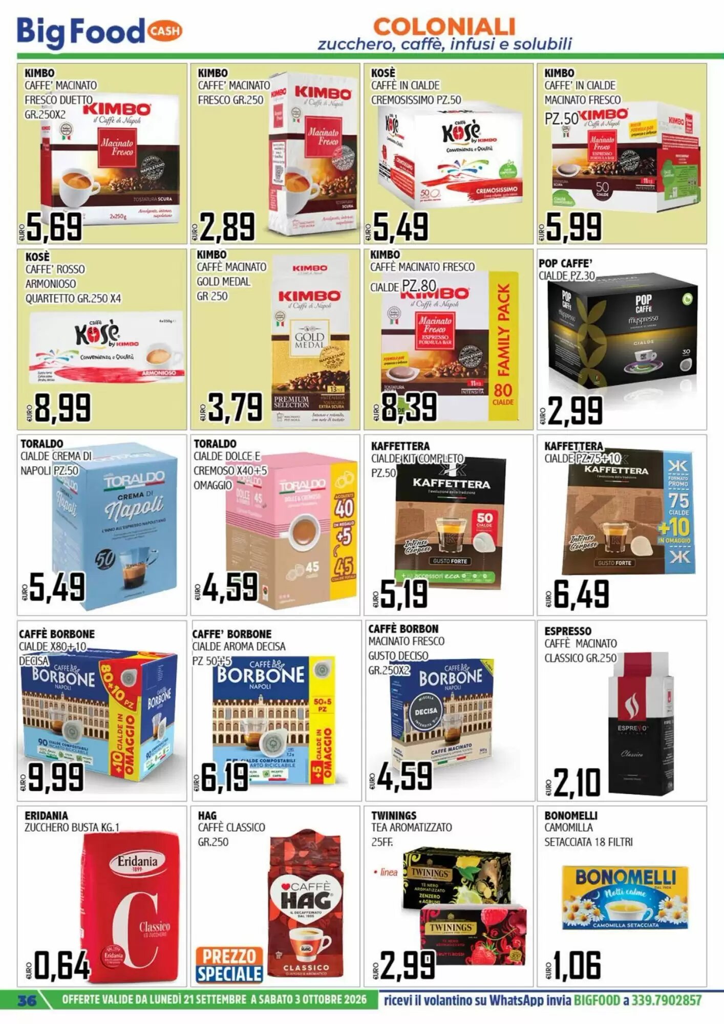 Volantino promozionale Big Food  valide dal 21/09/2026 - Pagina 36.
