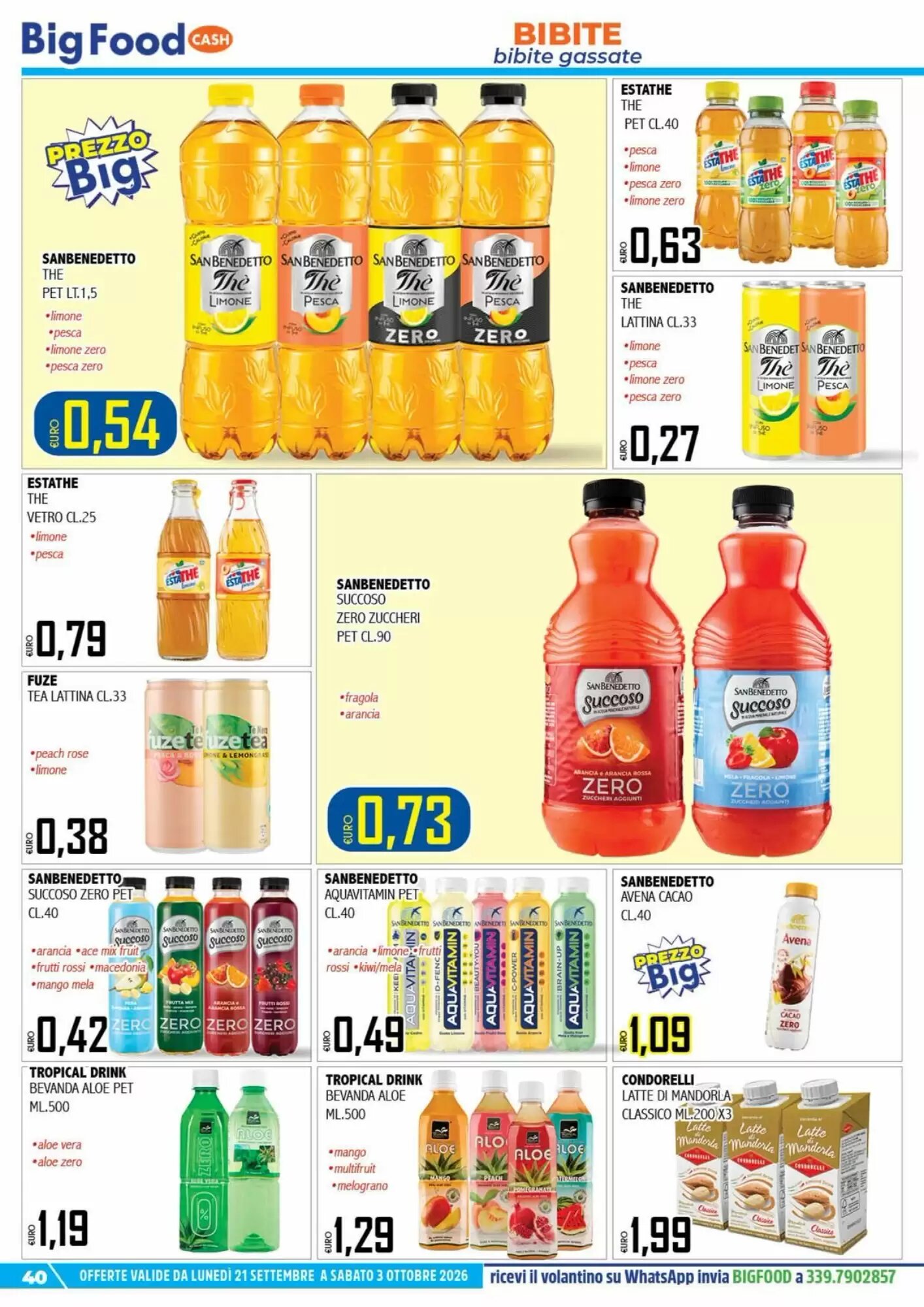 Volantino promozionale Big Food  valide dal 21/09/2026 - Pagina 40.