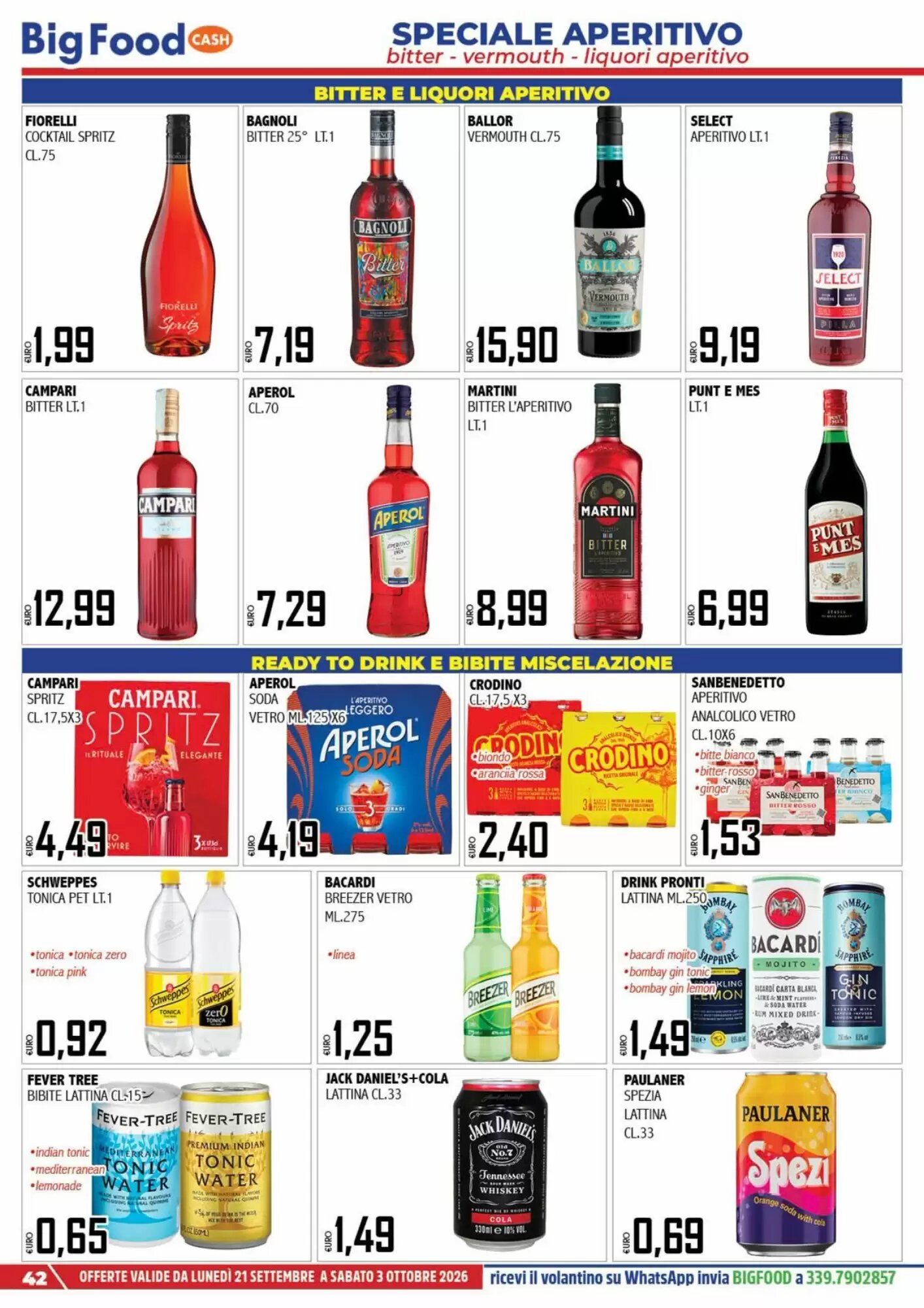 Volantino promozionale Big Food  valide dal 21/09/2026 - Pagina 42.