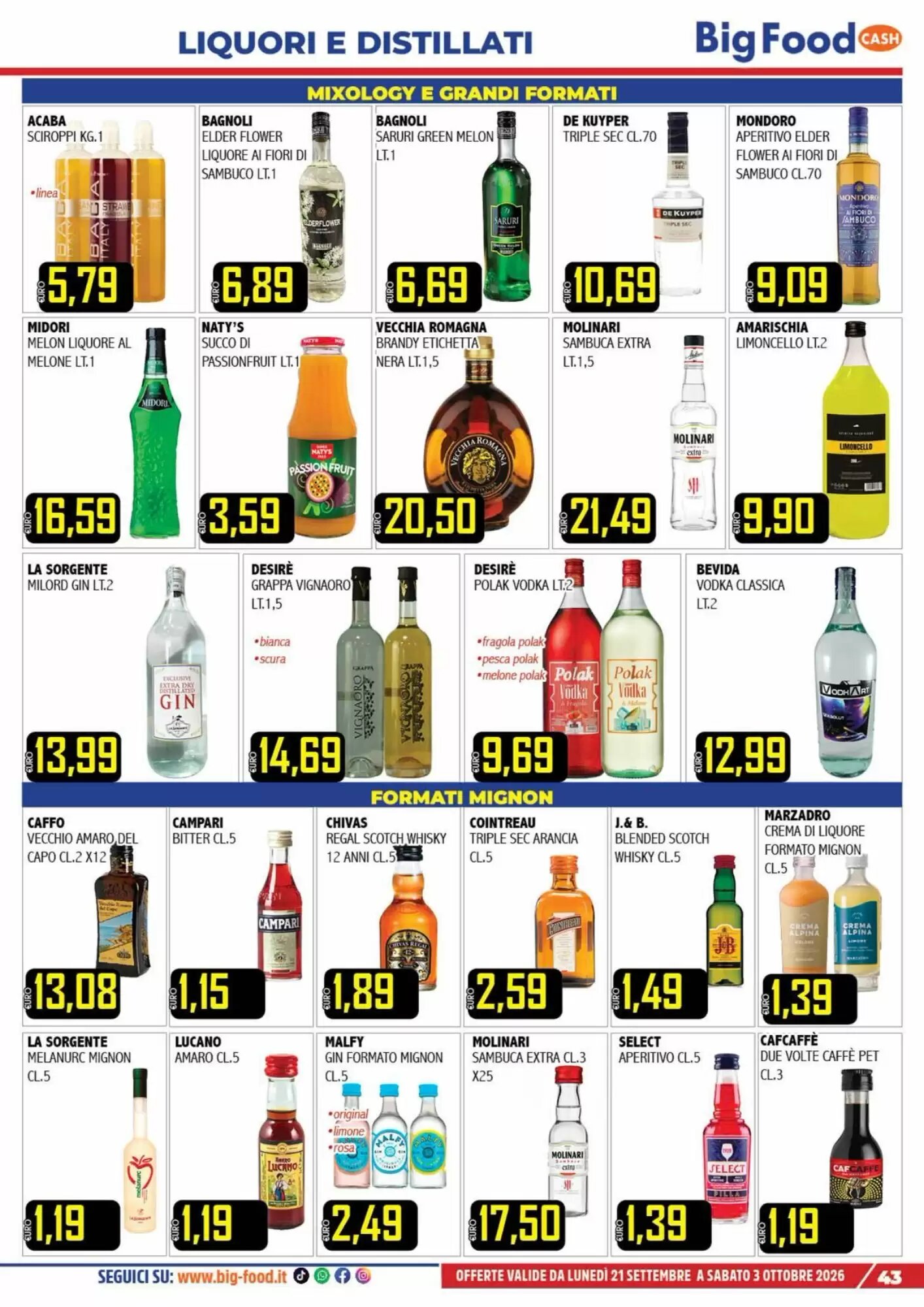 Volantino promozionale Big Food  valide dal 21/09/2026 - Pagina 43.