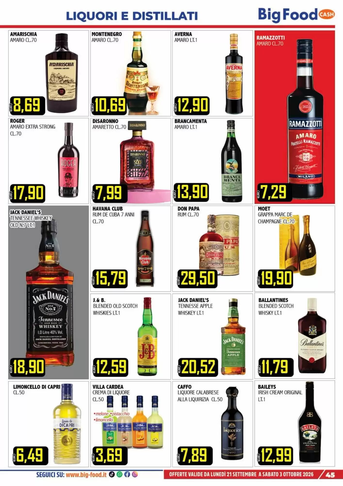 Volantino promozionale Big Food  valide dal 21/09/2026 - Pagina 45.