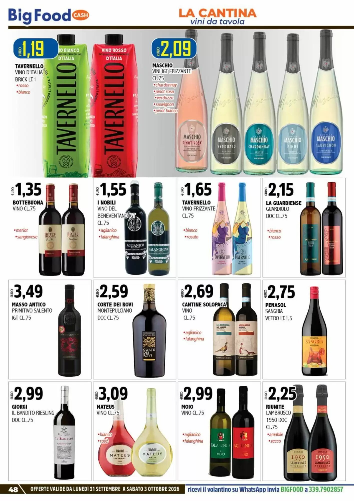 Volantino promozionale Big Food  valide dal 21/09/2026 - Pagina 48.