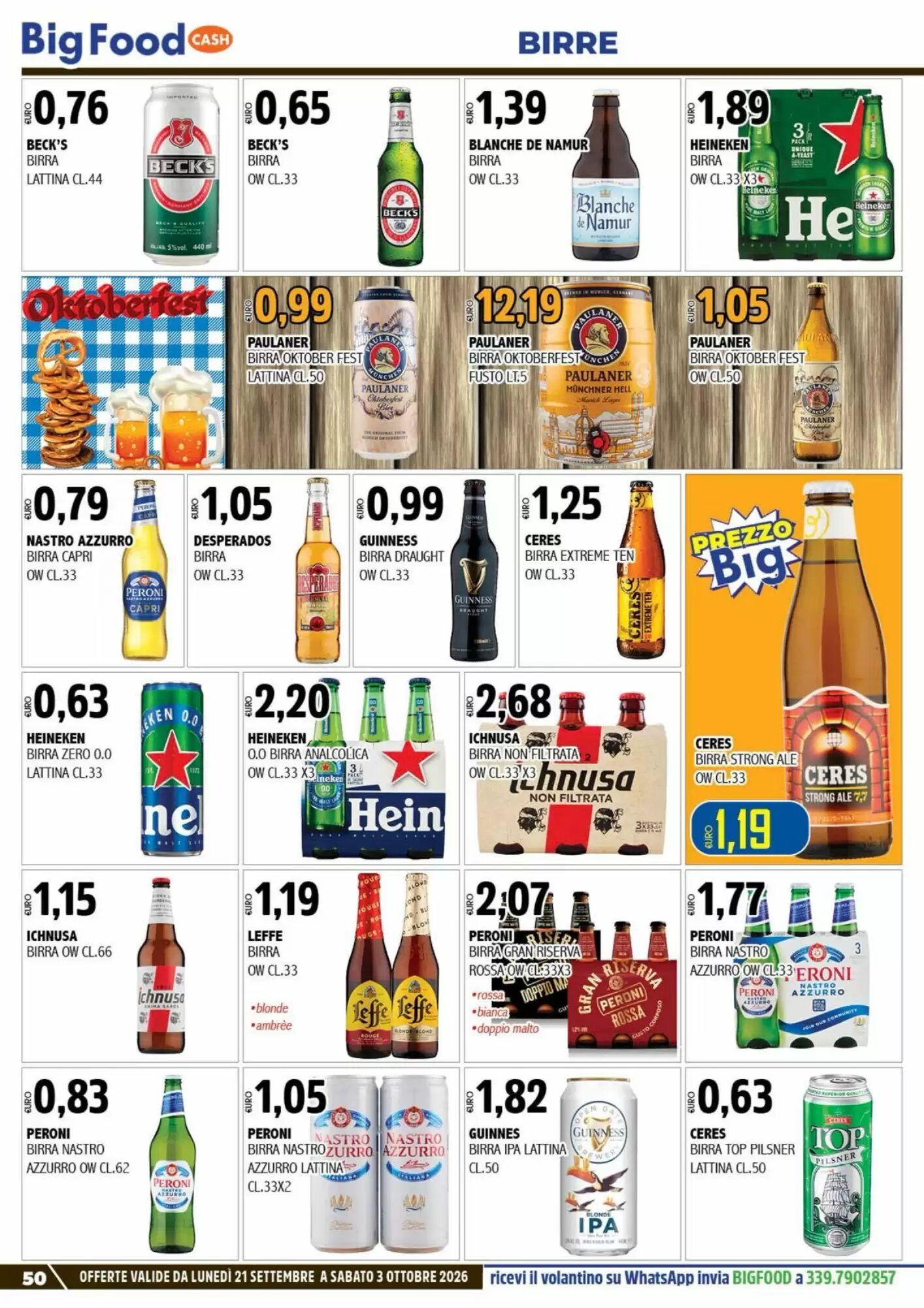Volantino promozionale Big Food  valide dal 21/09/2026 - Pagina 50.
