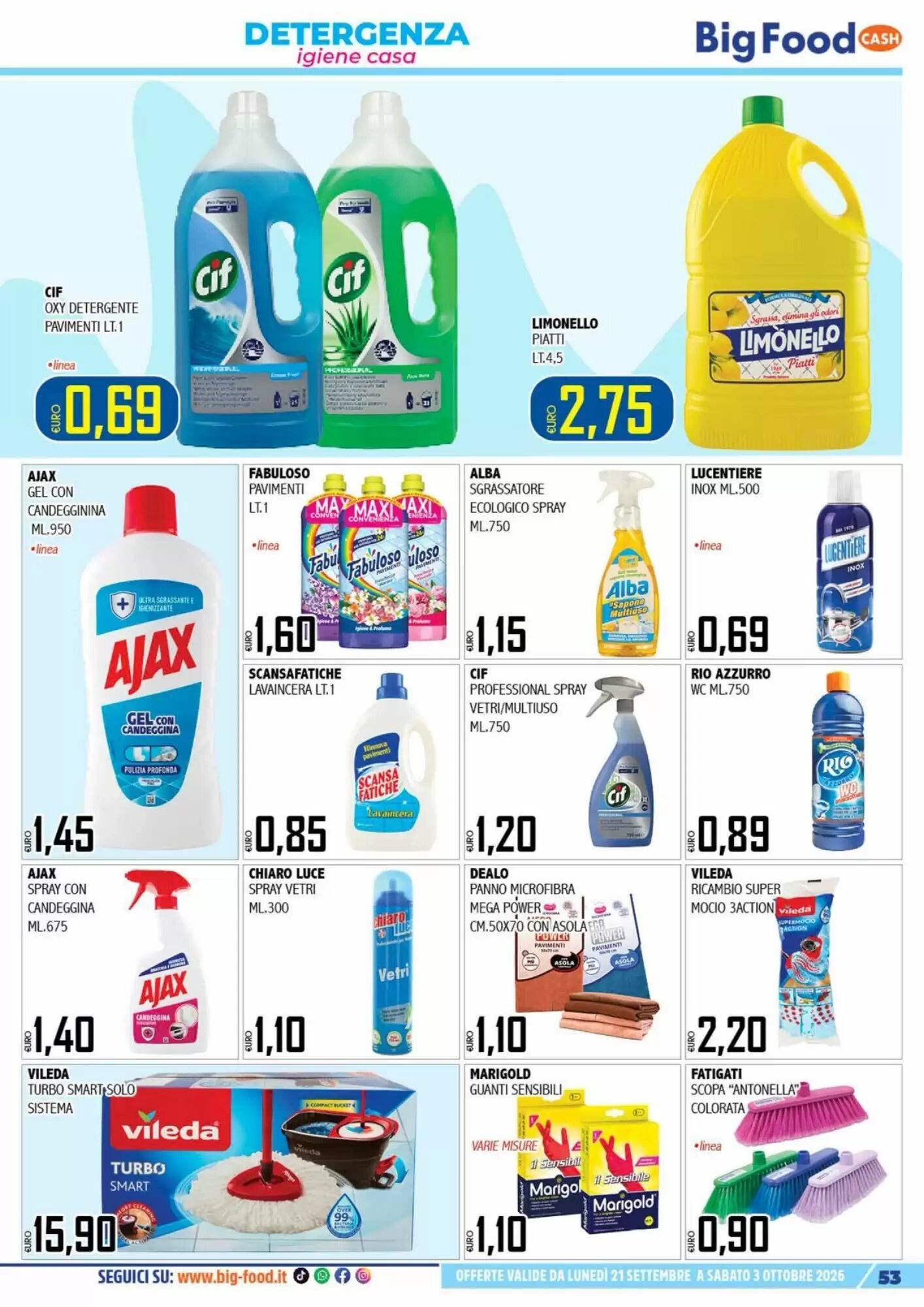 Volantino promozionale Big Food  valide dal 21/09/2026 - Pagina 53.