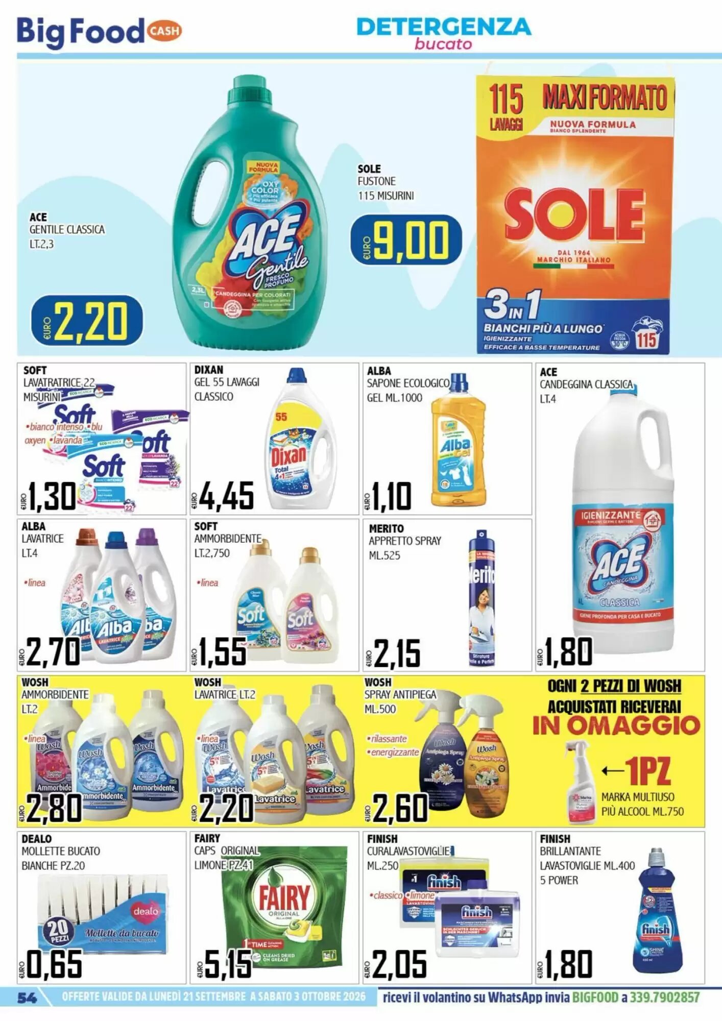 Volantino promozionale Big Food  valide dal 21/09/2026 - Pagina 54.